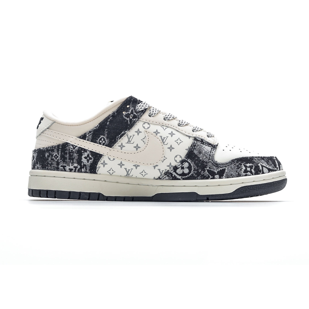 NK SB Dunk Low x Lois Vuton Monogram Denim Black NNL24112203