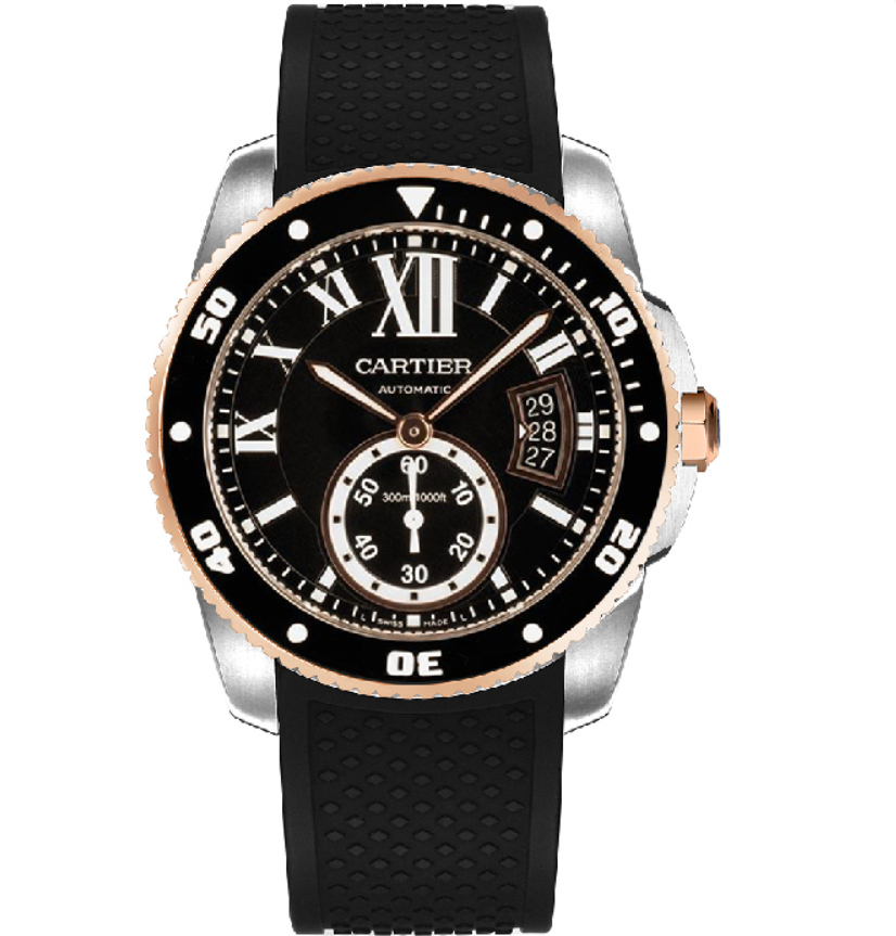 Cartier Calibre Rose Gold Mix Black 42mm