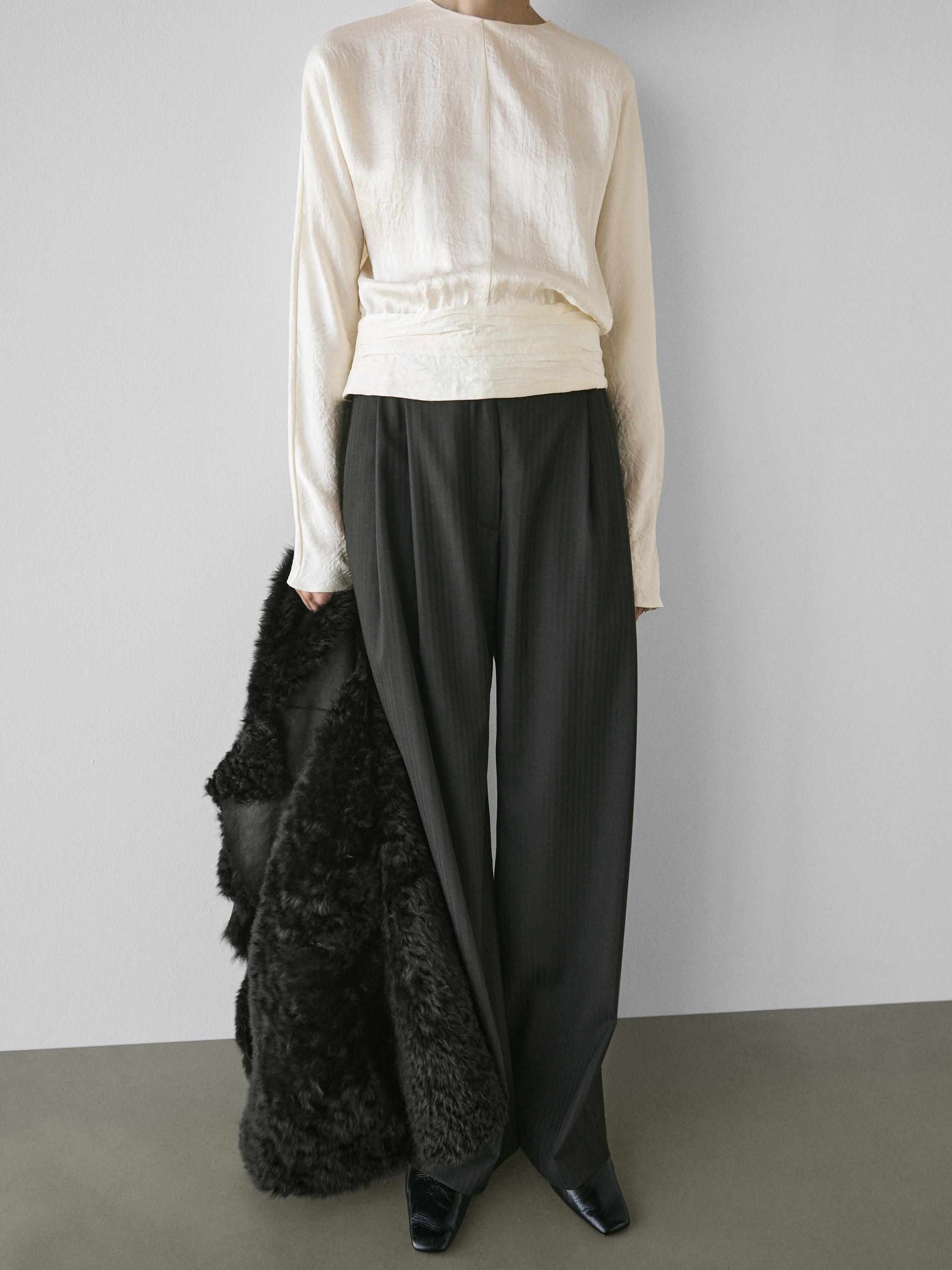 Pantalón rayas pinzas - STUDIO