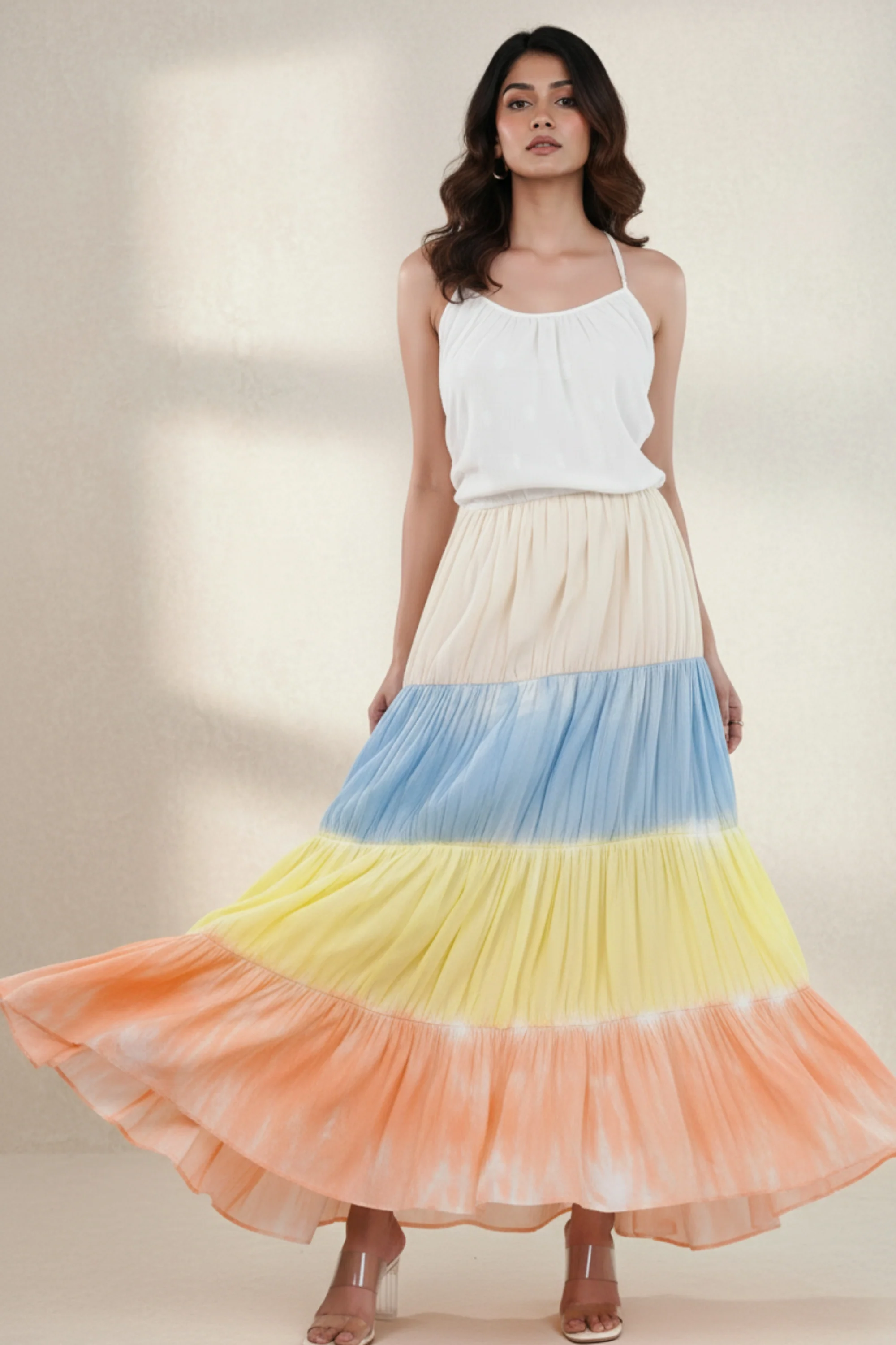 Tiered Cotton Maxi Dress