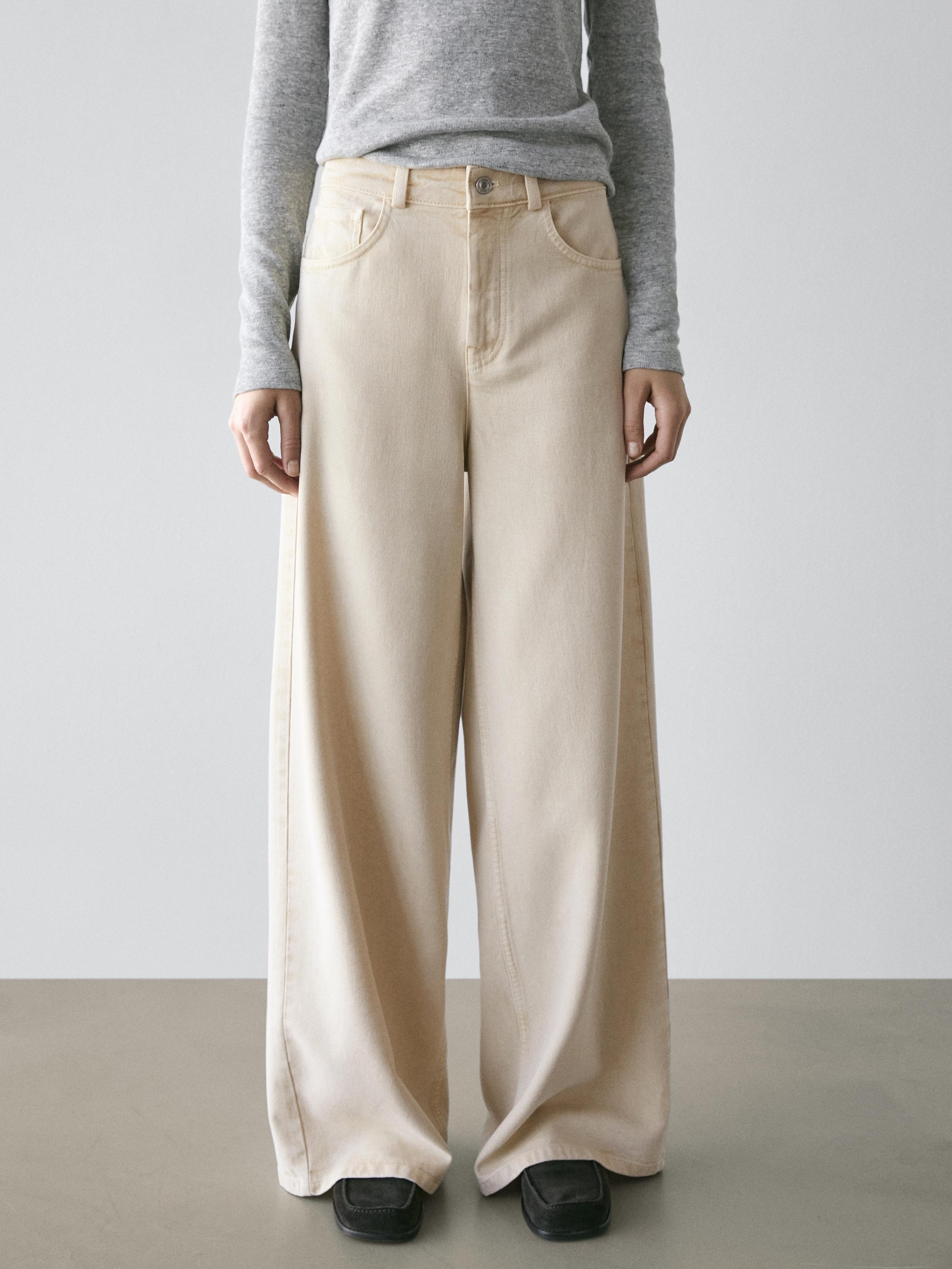 Jeans wide leg tiro bajo