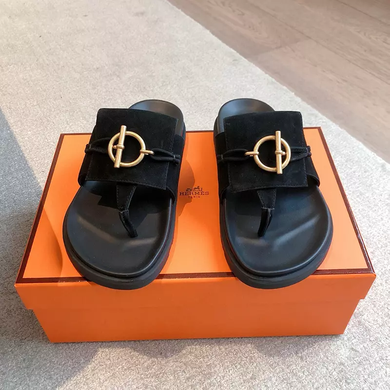 Fashion High Quality Real Leather Non-slip Slippers LX-872311