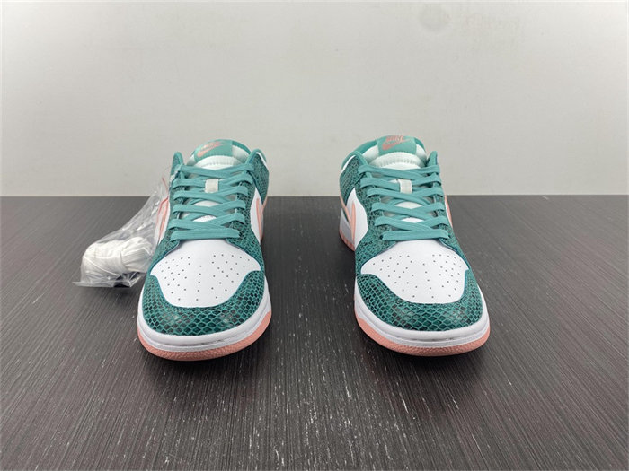 NK Dunk Low Snakeskin Washed Teal Bleached Coral DR8577-300