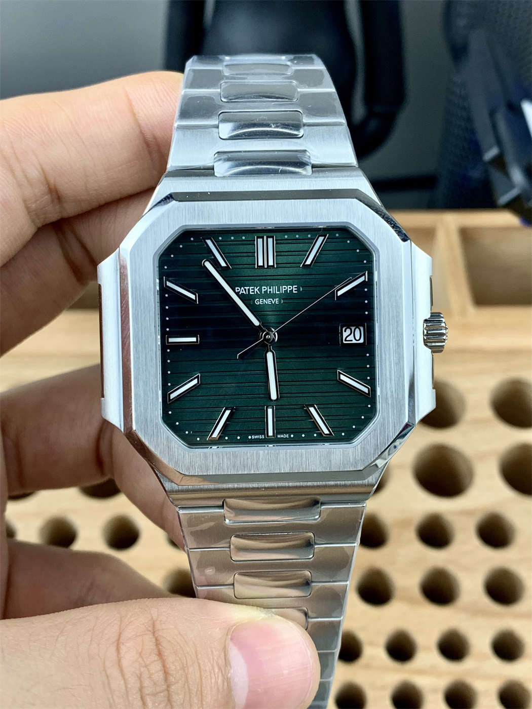 Patek Cubitus 5821 Replica – PPF Factory Green Dial Stainless Steel 45mm