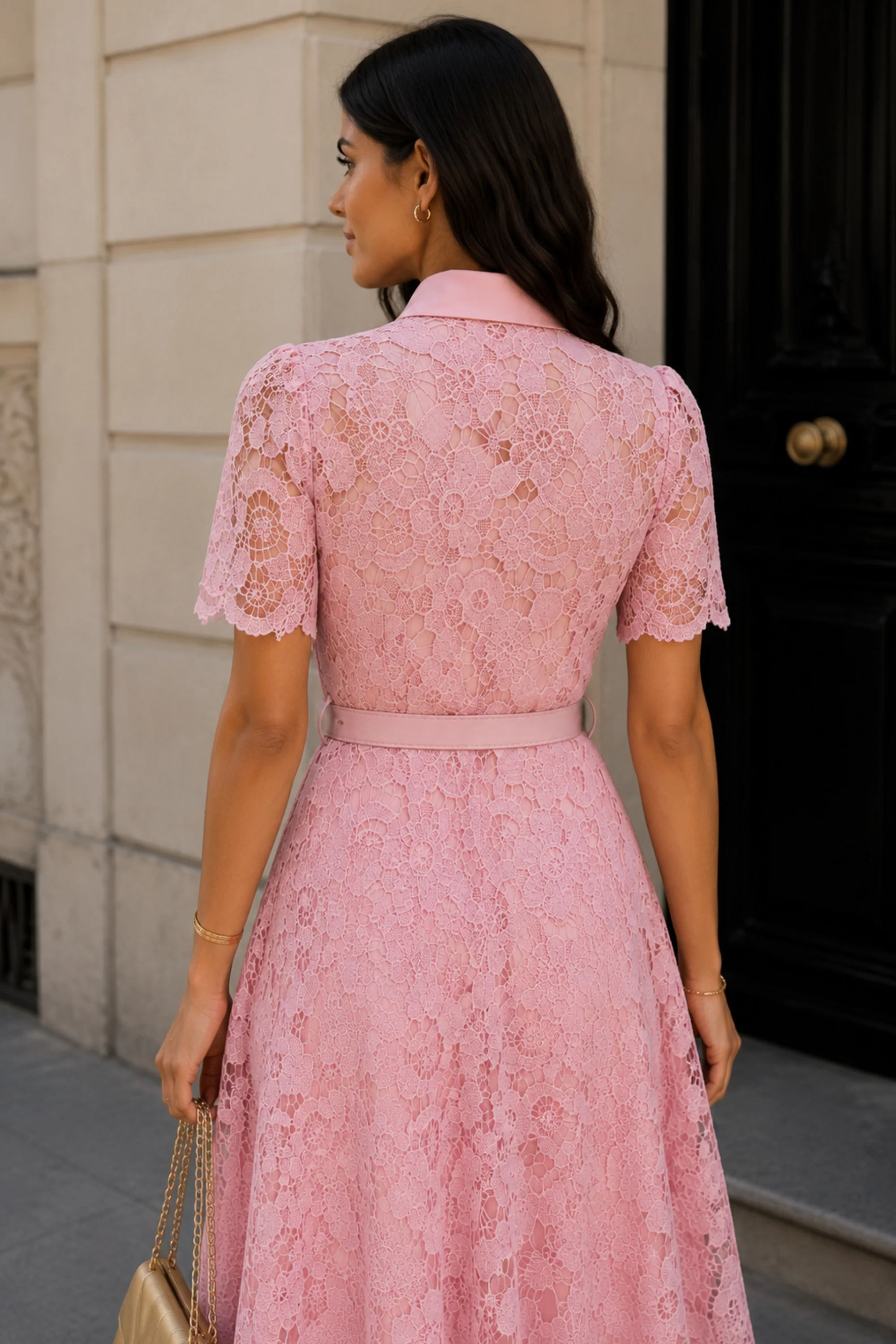 Rosebud Bow Lace Dress