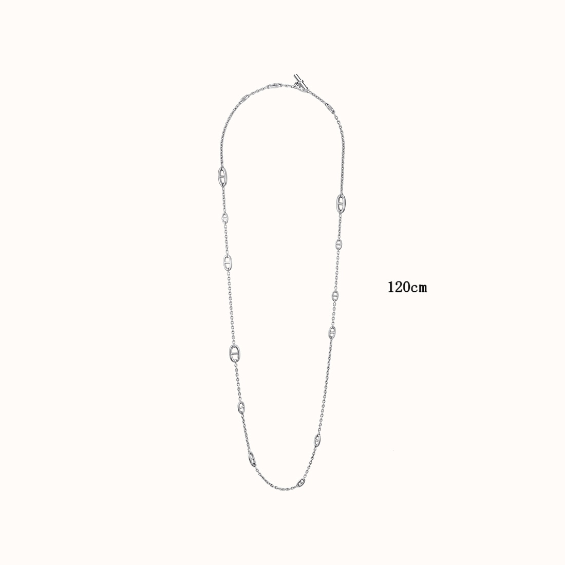 Classic 120cm Silver Chains Necklace HHXL-912002