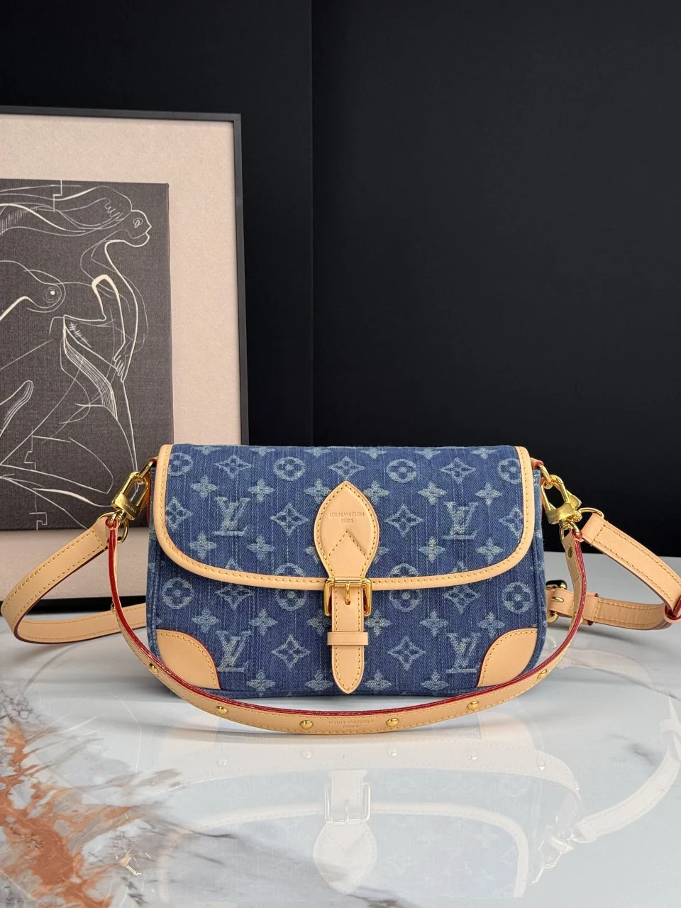 【Louis Vuitton】Very popular♪ Diane shoulder bag in denim