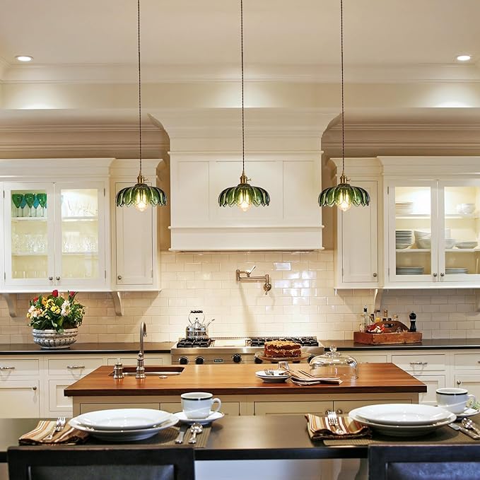 LUMISCAPE Plug in Pendant Light: Glass Hanging Lamp Plug in