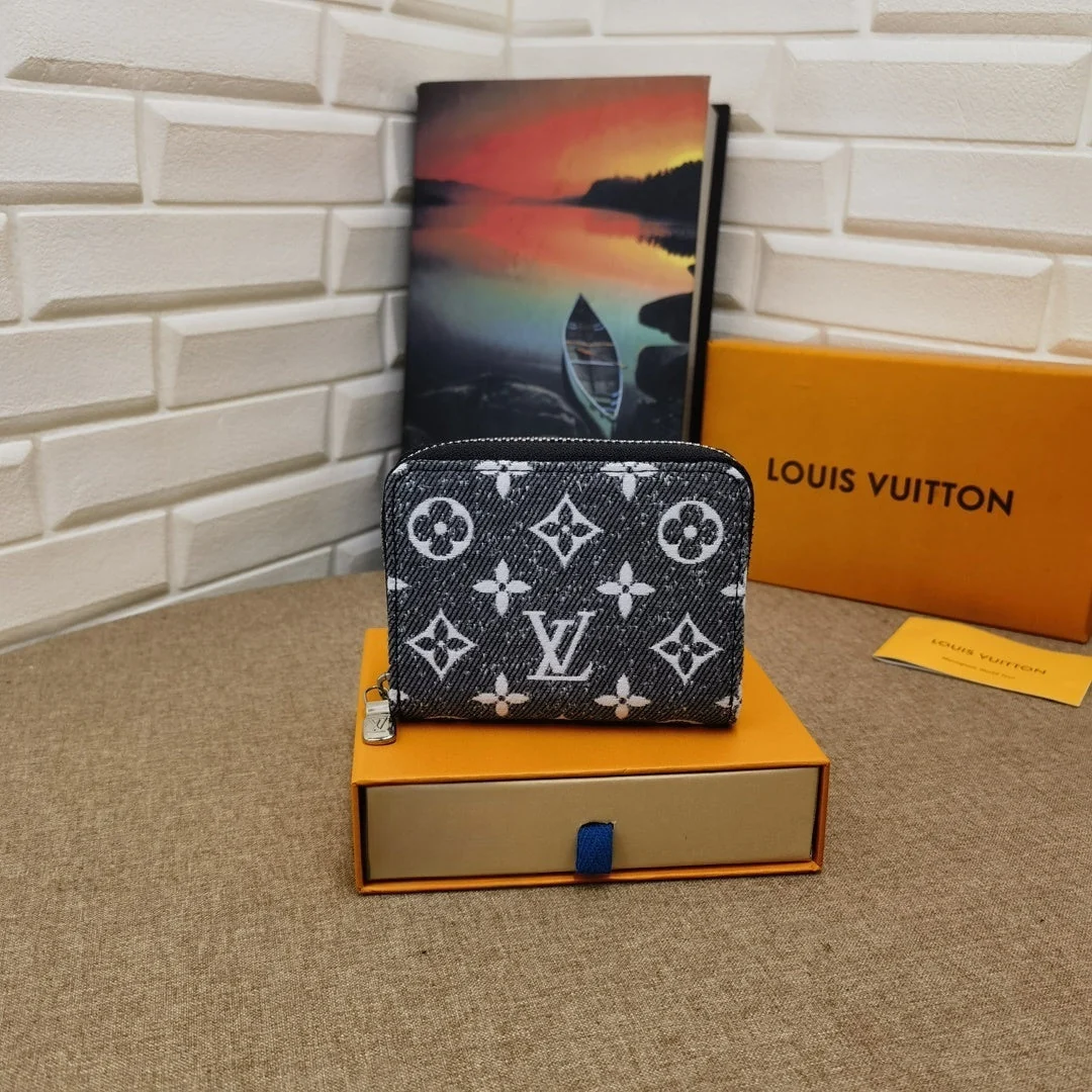 [Louis Vuitton] Jacquard denim wallet available in 3 types - Limited stock remaining