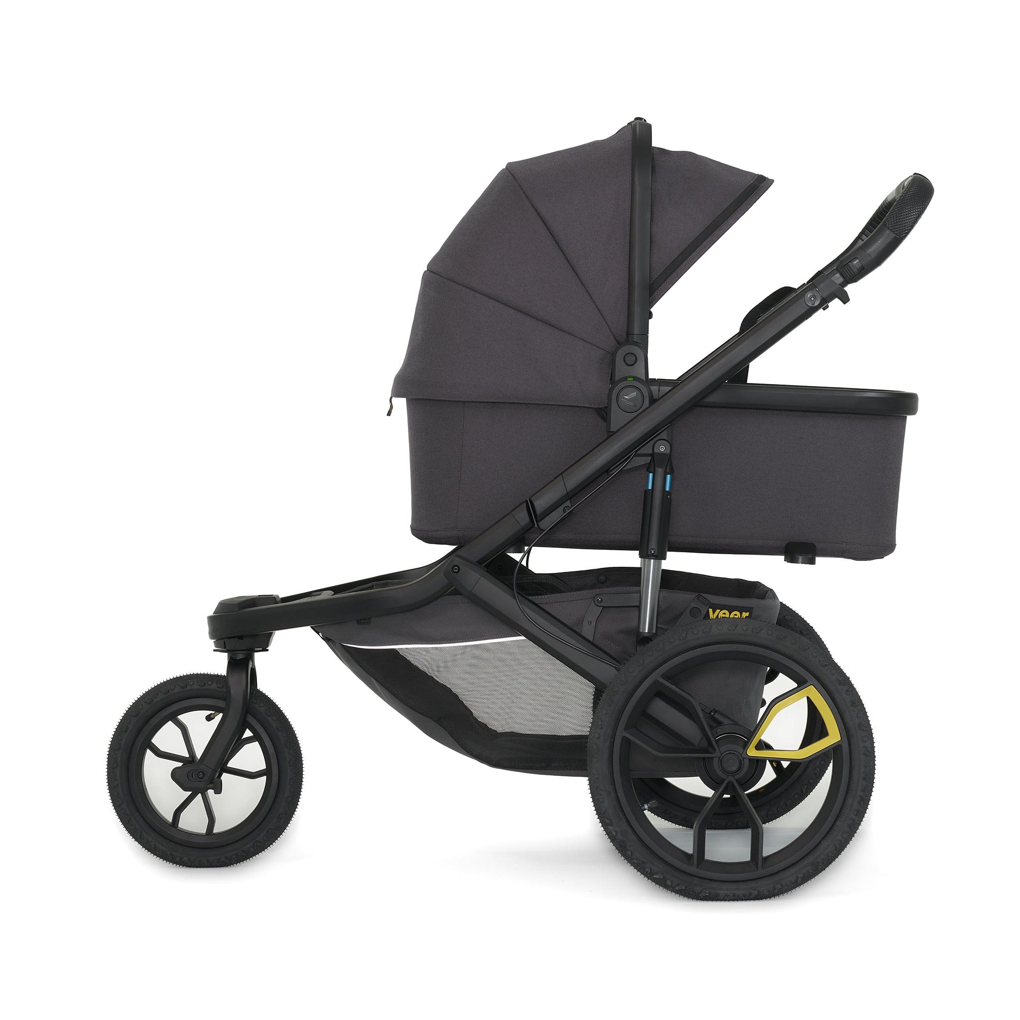 Veer Switch&Jog Luxe Stroller with Neoprene Kit + Bassinet Bundle - Rose Quartz