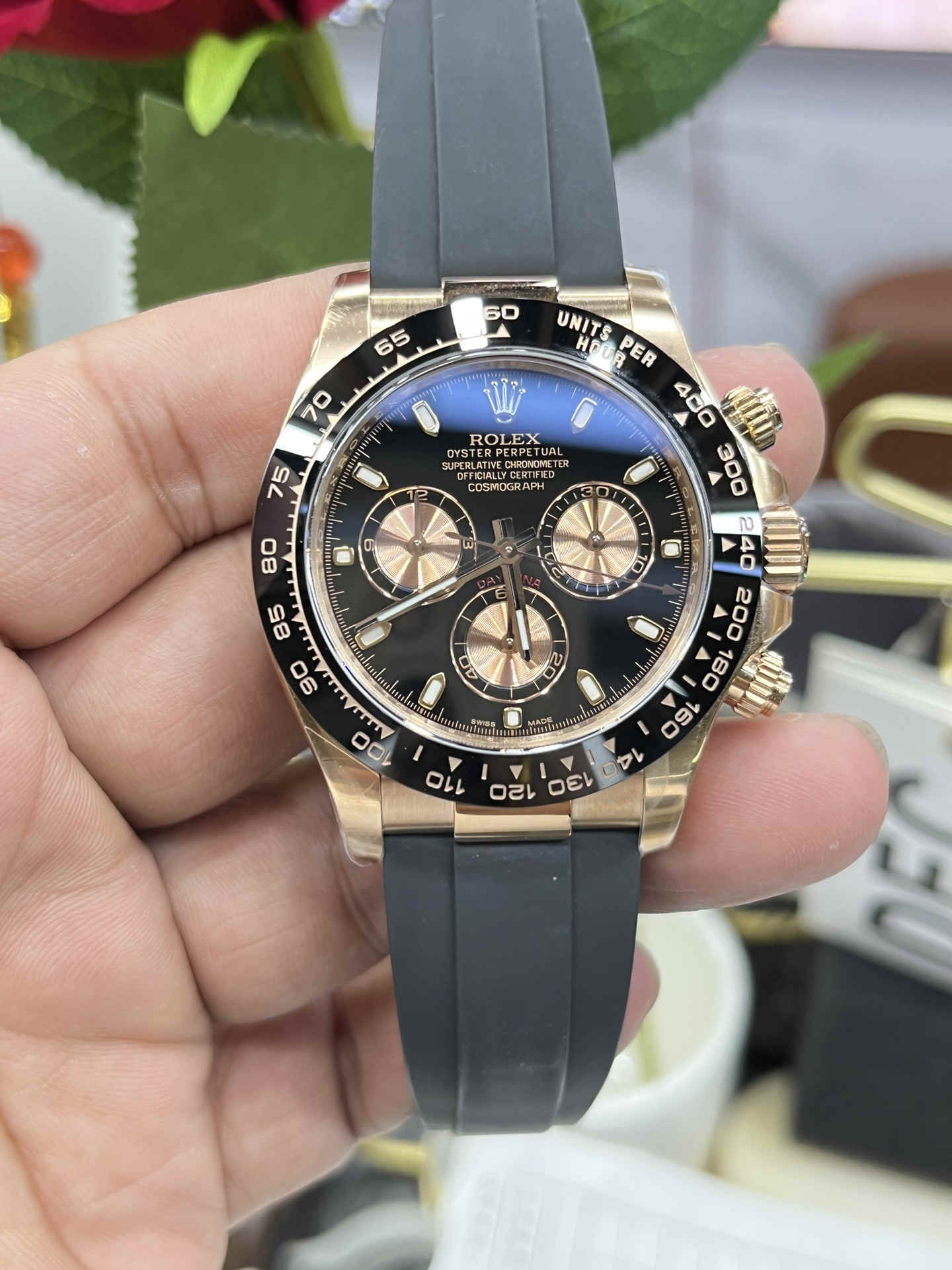 Clean Factory Rolex Daytona 116515LN– Everose Gold Chronograph Replica