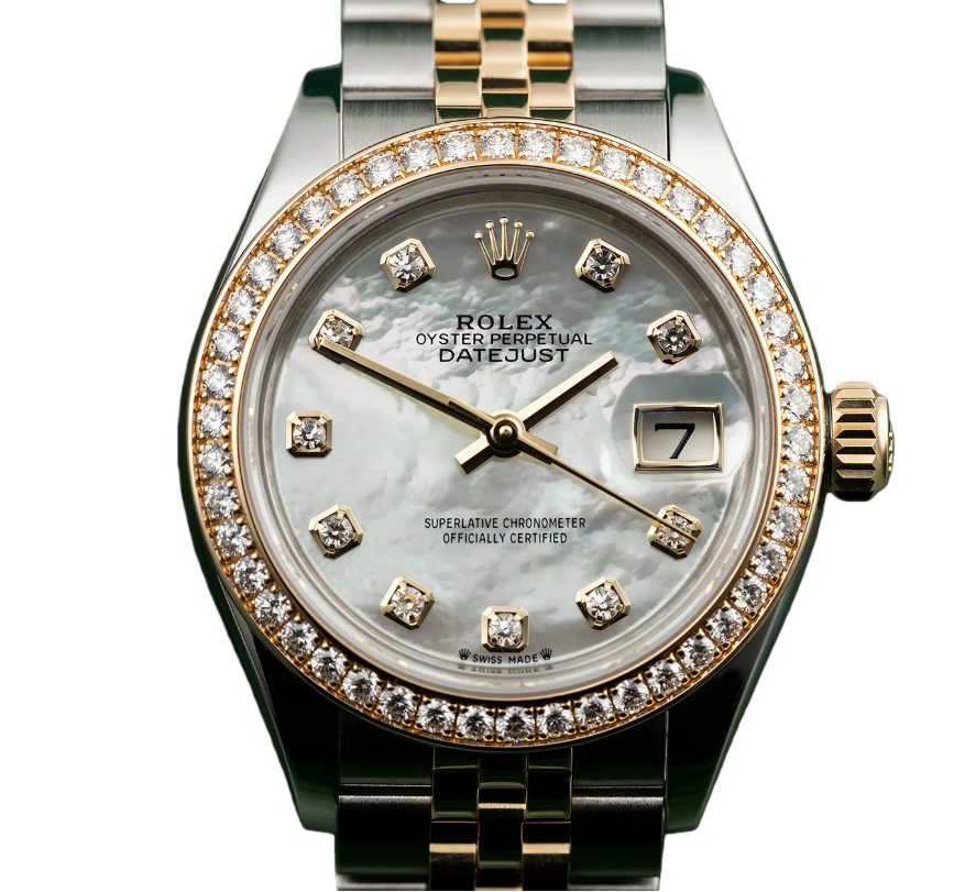 LADY-DATEJUST OYSTER 28 MM OYSTERSTEEL YELLOW GOLD AND DIAMONDS 279383RBR