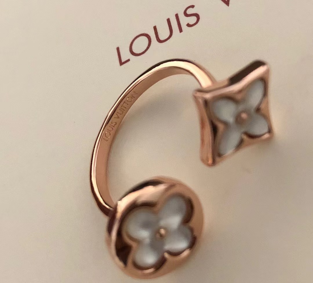 Fashion 18K Rose Golden Flowers Non allergic open-ended Ring JZ-914028