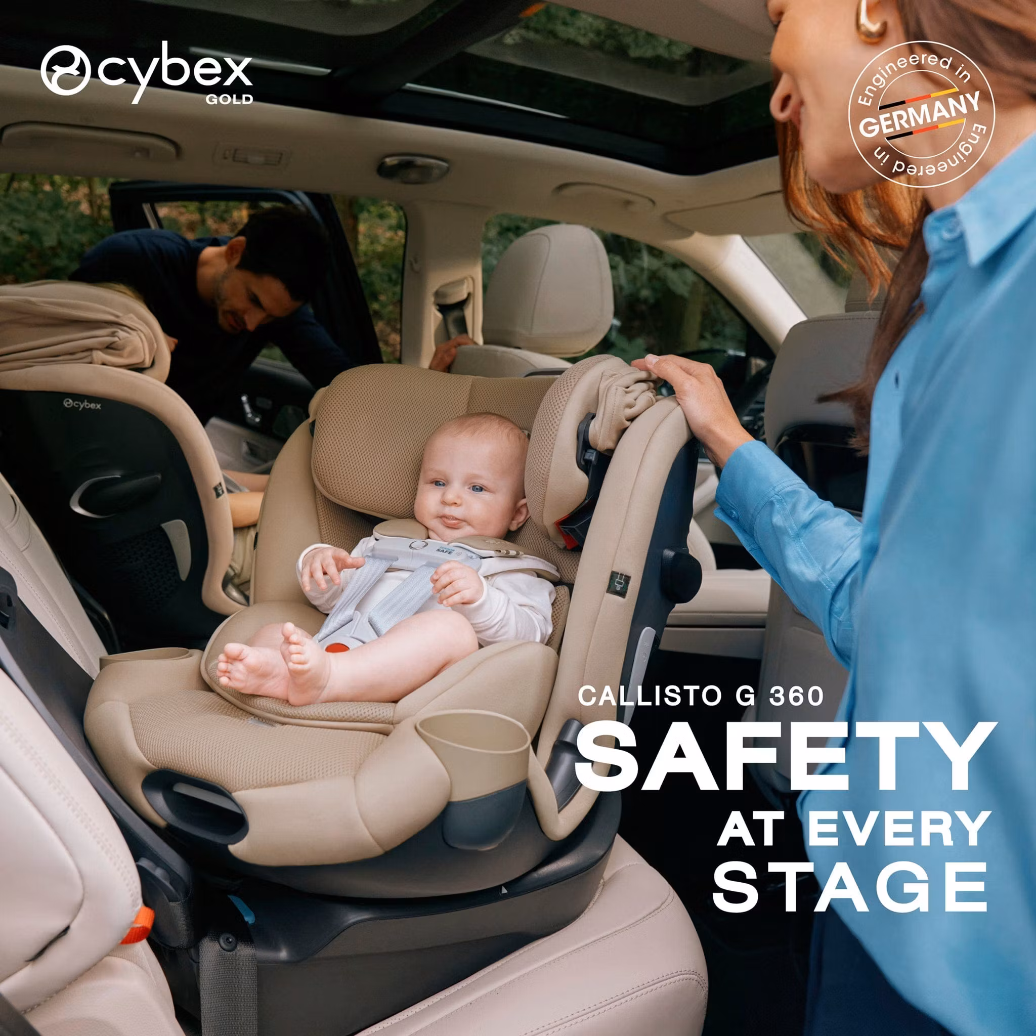 Cybex Callisto G 360 Rotating All-in-One Convertible Car Seat - Almond Beige