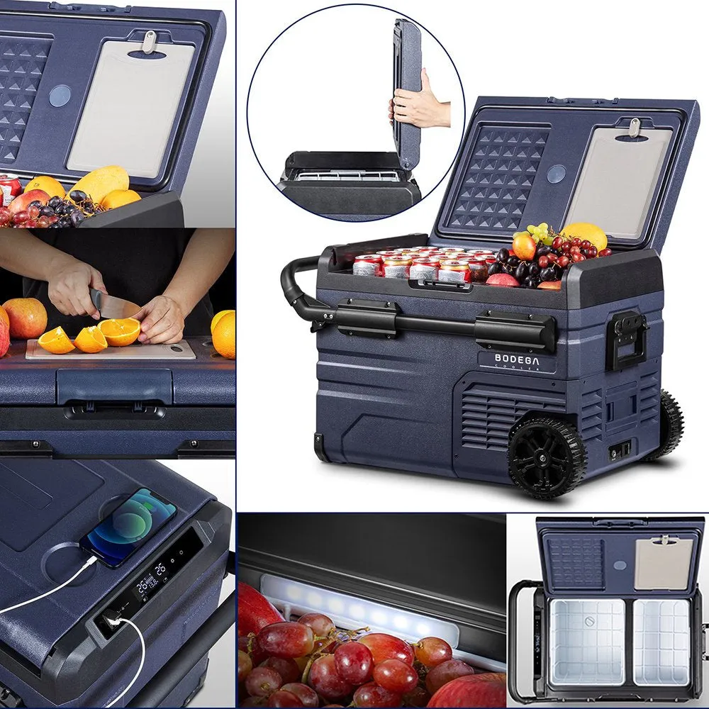12V 37 Qt. Portable Car Refrigerator Freezer, APP Control, for Outdoor Camping Travel RV