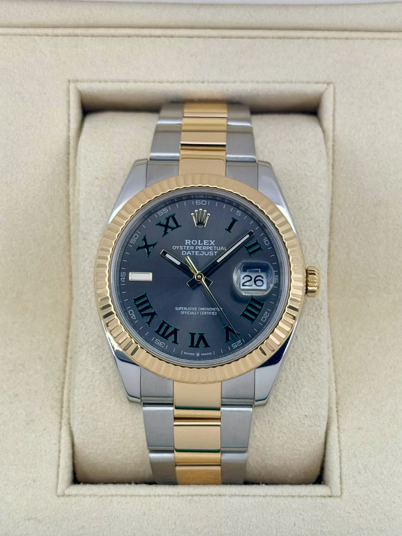 【Super Clone】RLX  Datejust 41mm Two-Tone Yellow Gold Fluted Bezel 