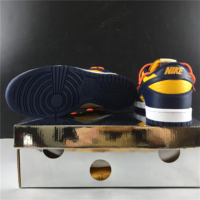 NK Dunk Low OW University Gold Midnight Navy CT0856-700