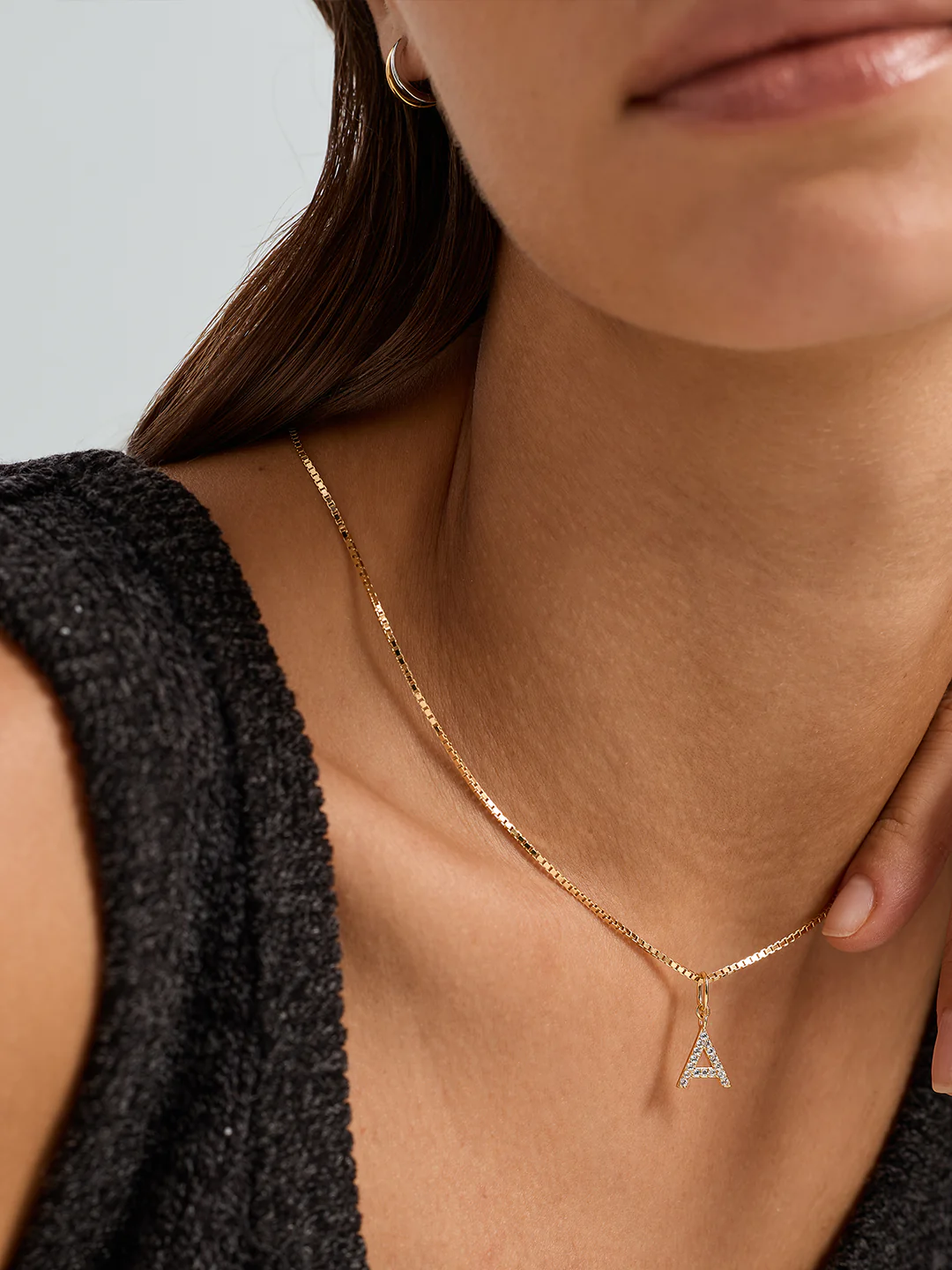 Crystal Letter Charm