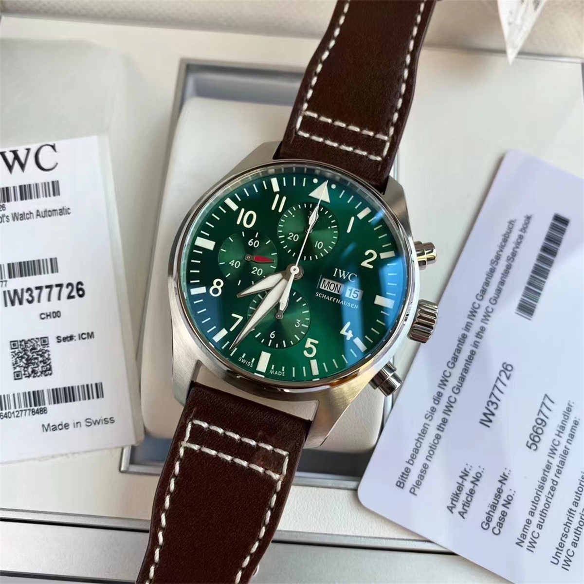 IWC IW377726 Pilot Chronograph – Blue Dial 43mm Automatic Men’s Watch