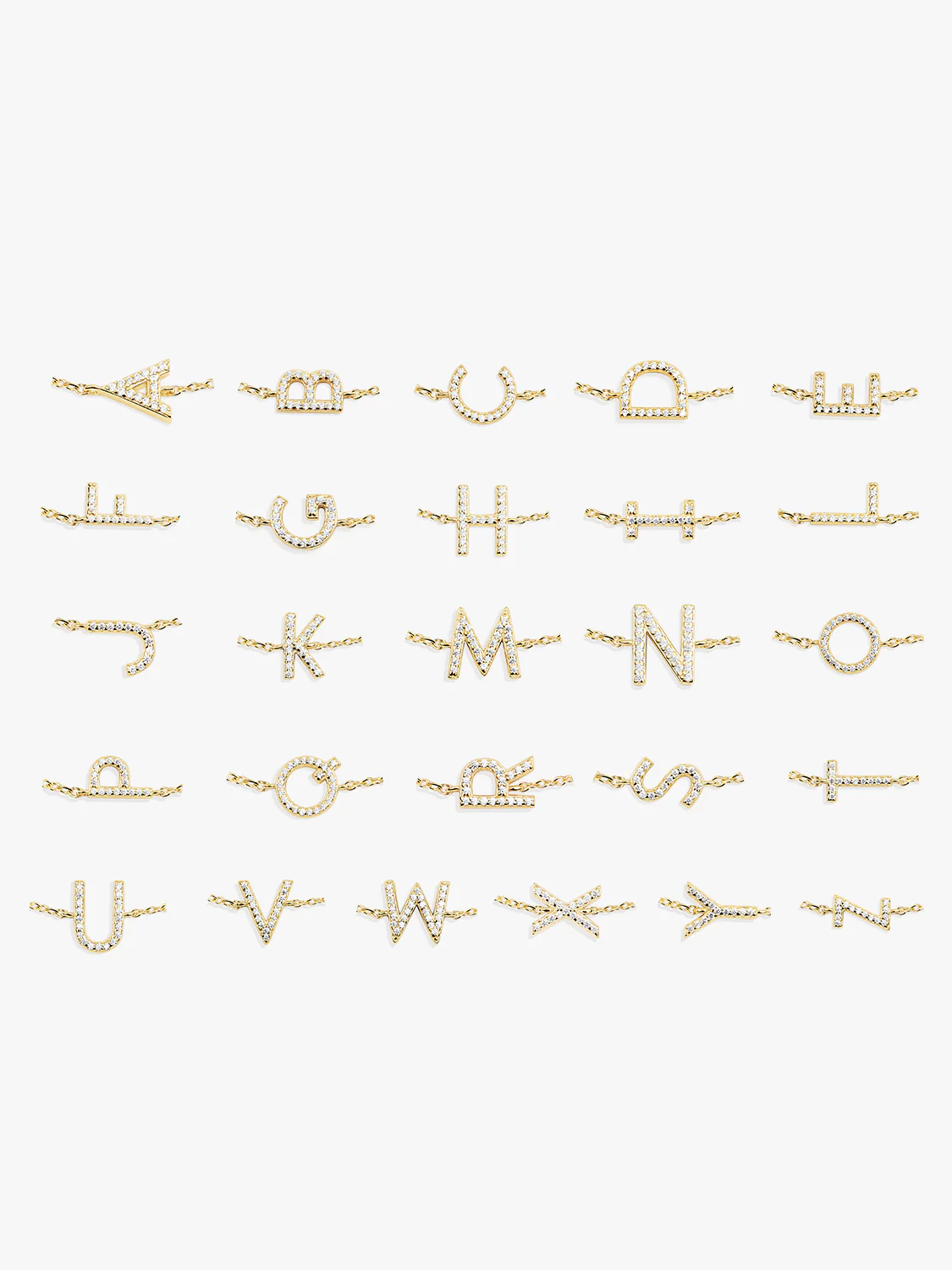 Pave Sapphire Letter Bracelet