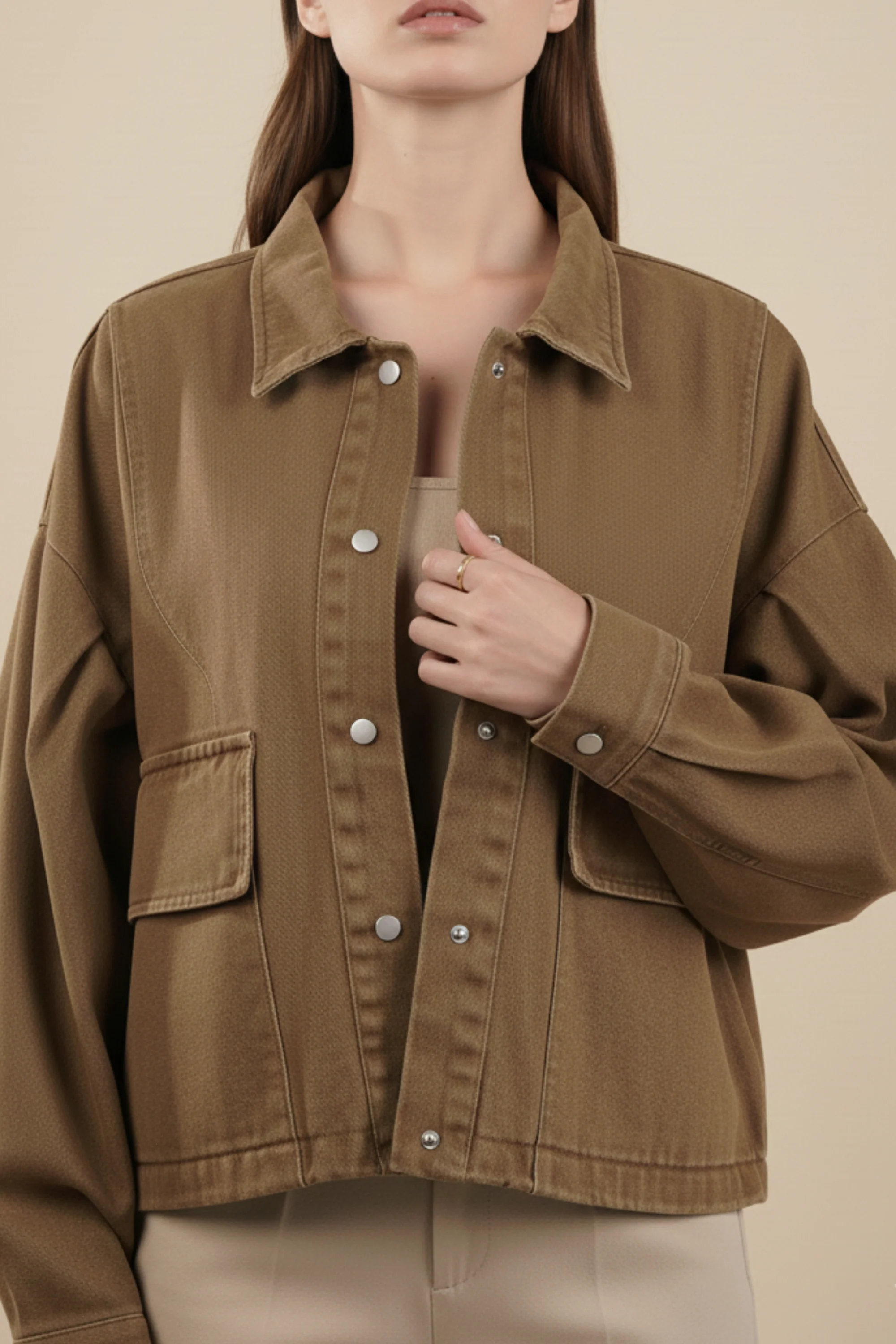 Downtown Oversized Crop Jacket