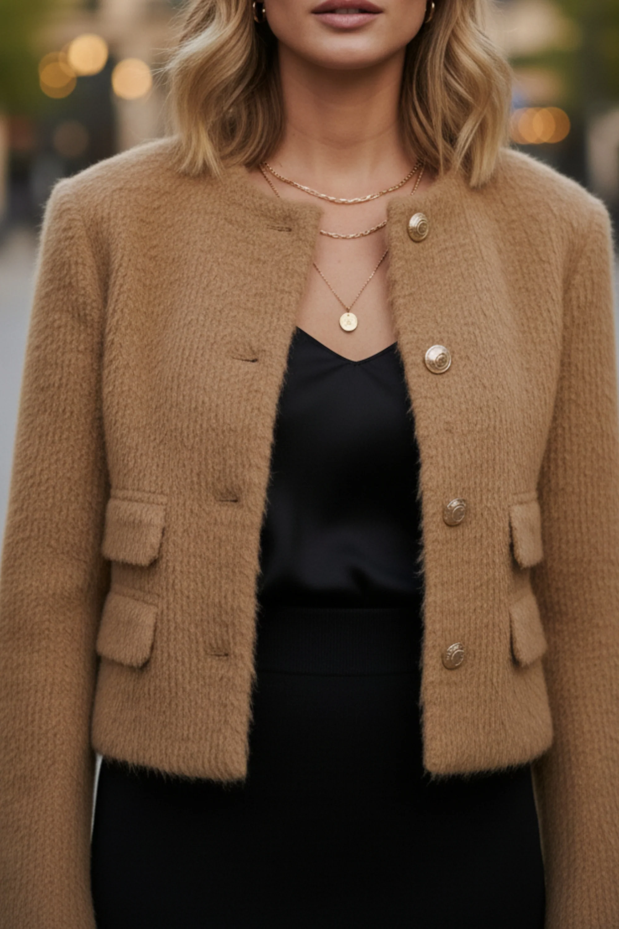 Plush Beige Frost Blazer