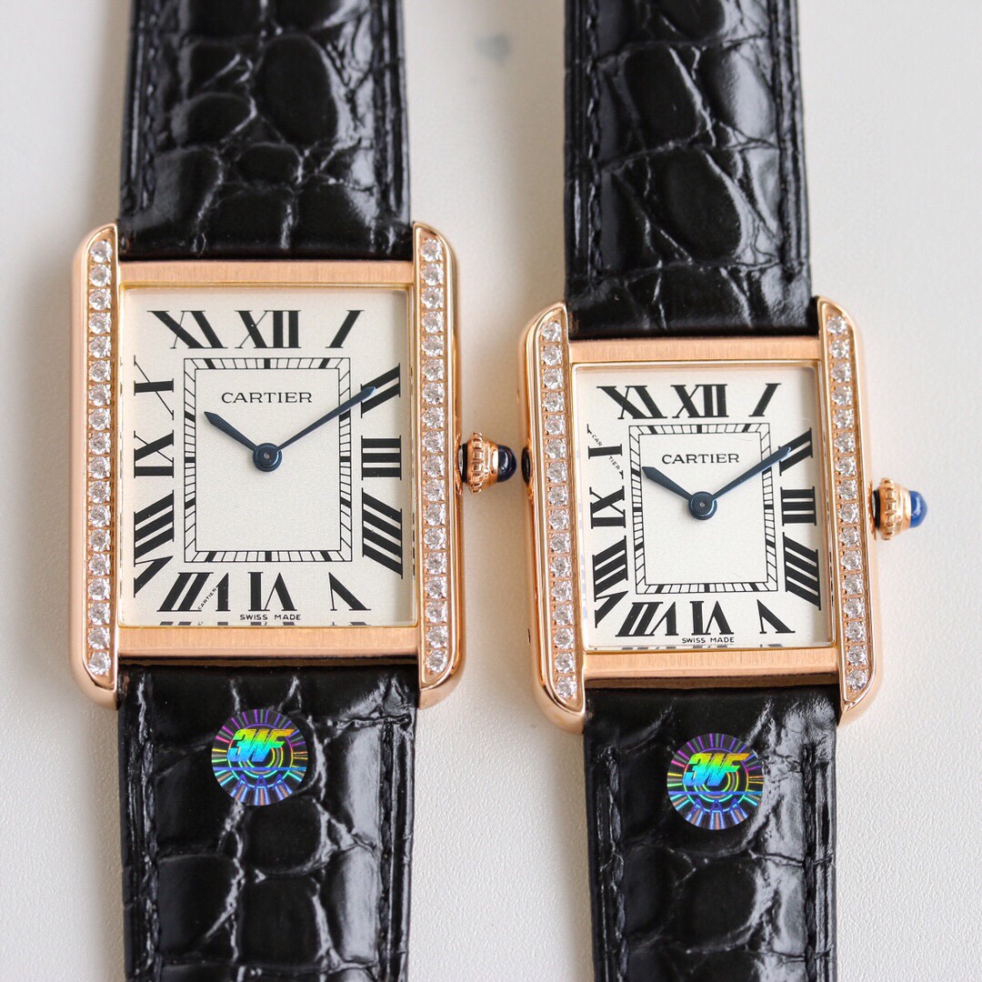 Carti Tank W5200005 W5200003 Couple Watch Diamond