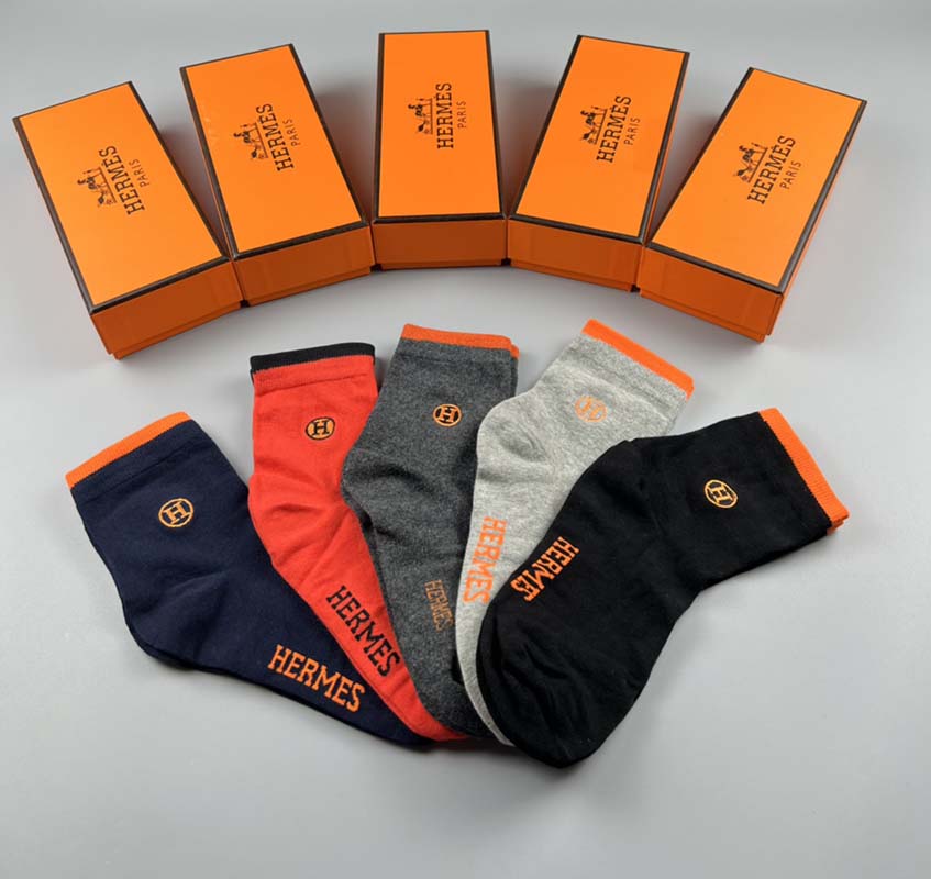 Set of 5 Pairs of Cotton sweat-absorbent Crew Socks WZ-924000210