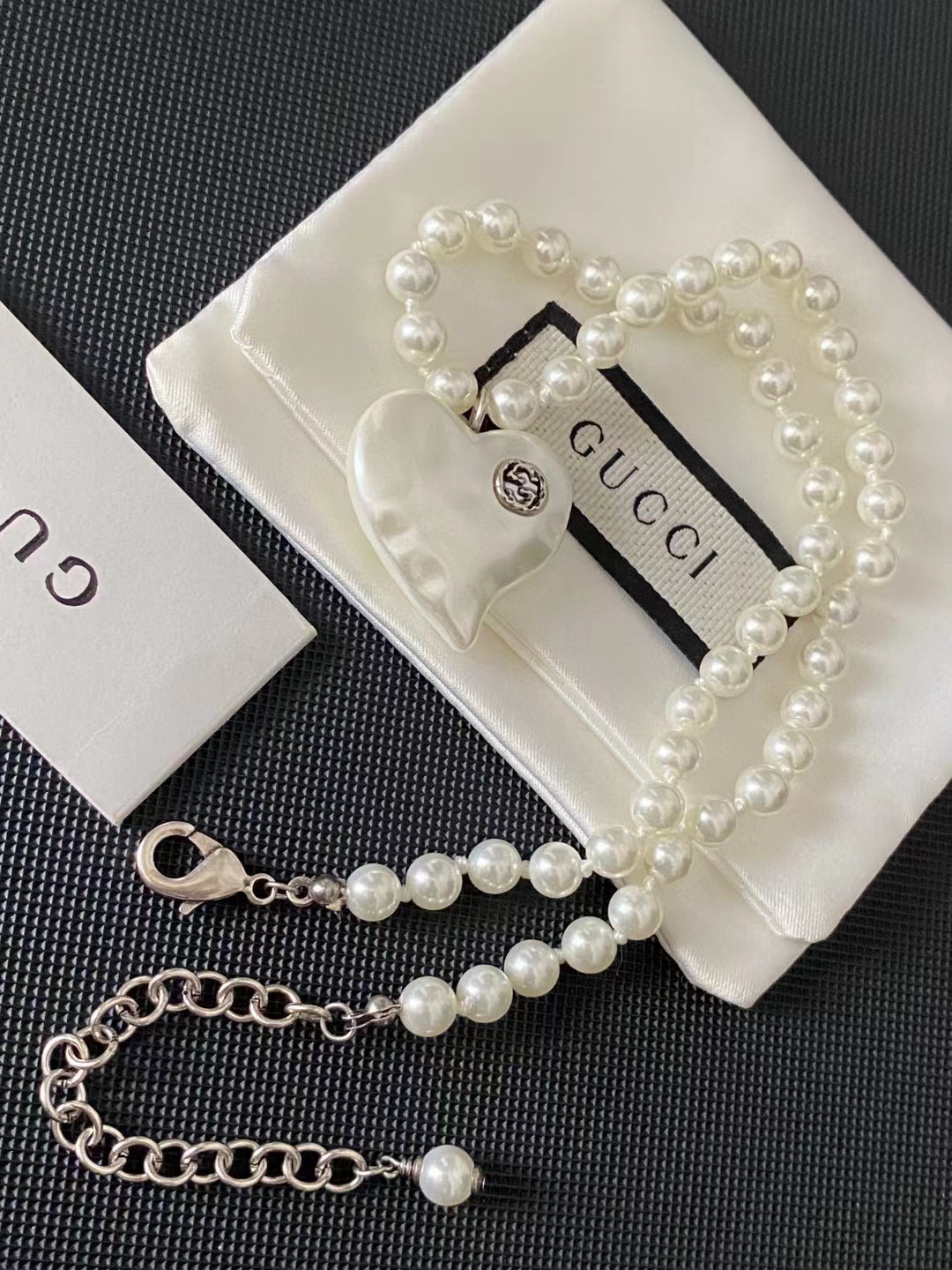 Heart Pearls Necklace GGXL-9120013