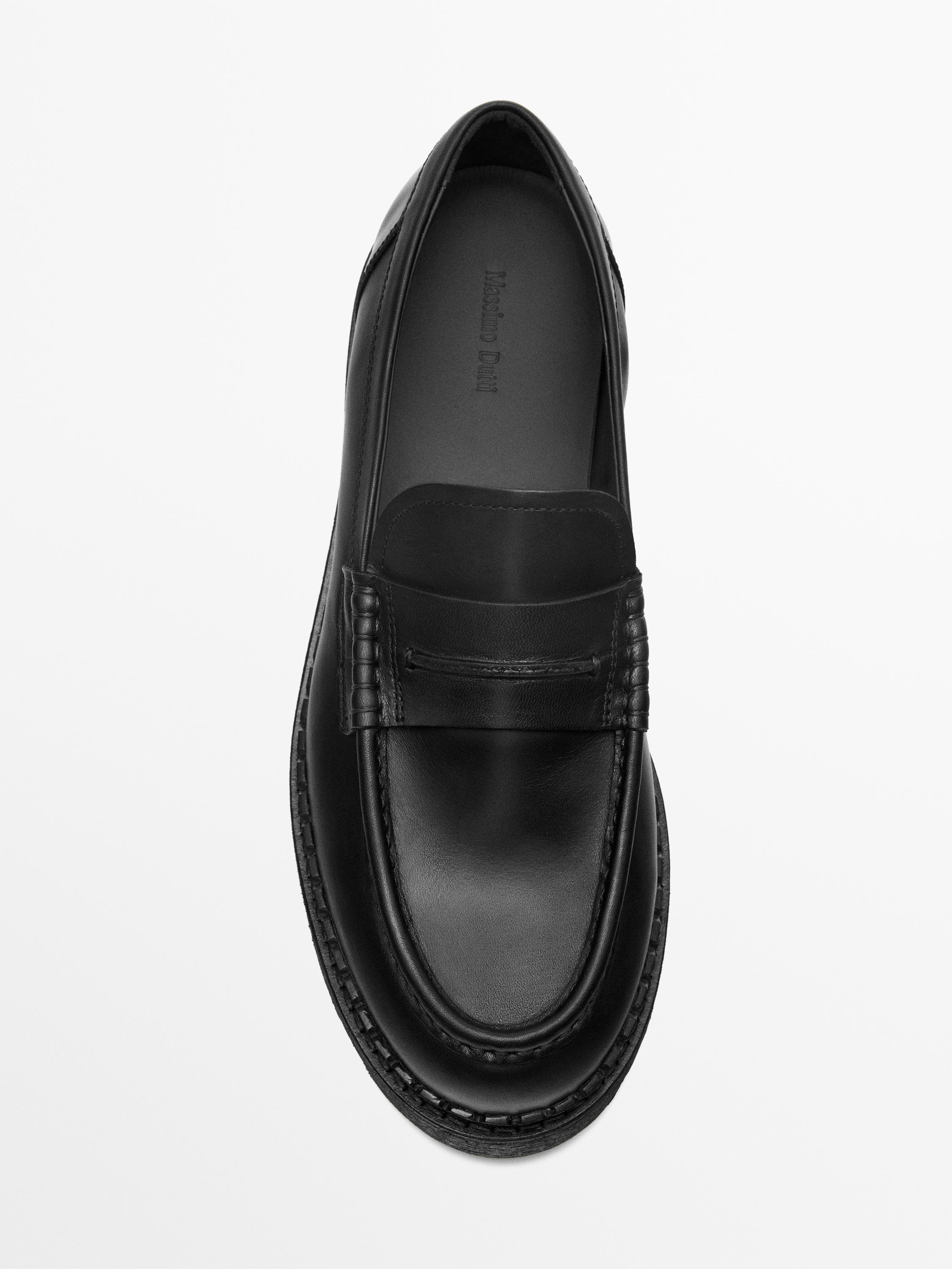 Mocasín piel antifaz piso track