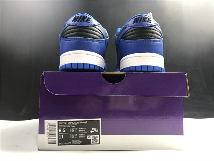 NK Dunk Low Retro Black Hyper Cobalt DD1391-001