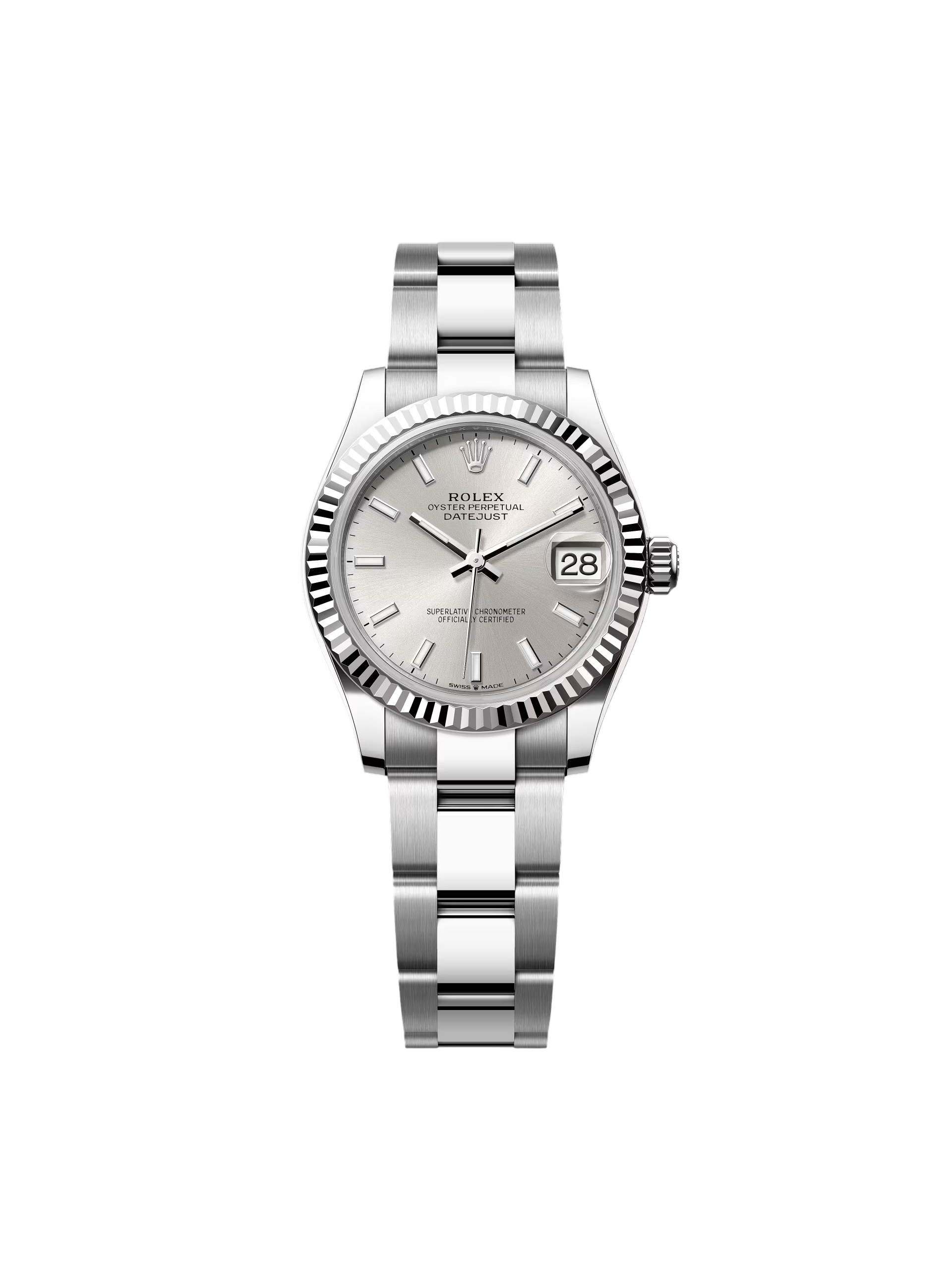 Rolex Datejust m278274-0011/0012 Silver Dial 31mm Fluted Bezel Oyster Bracelet