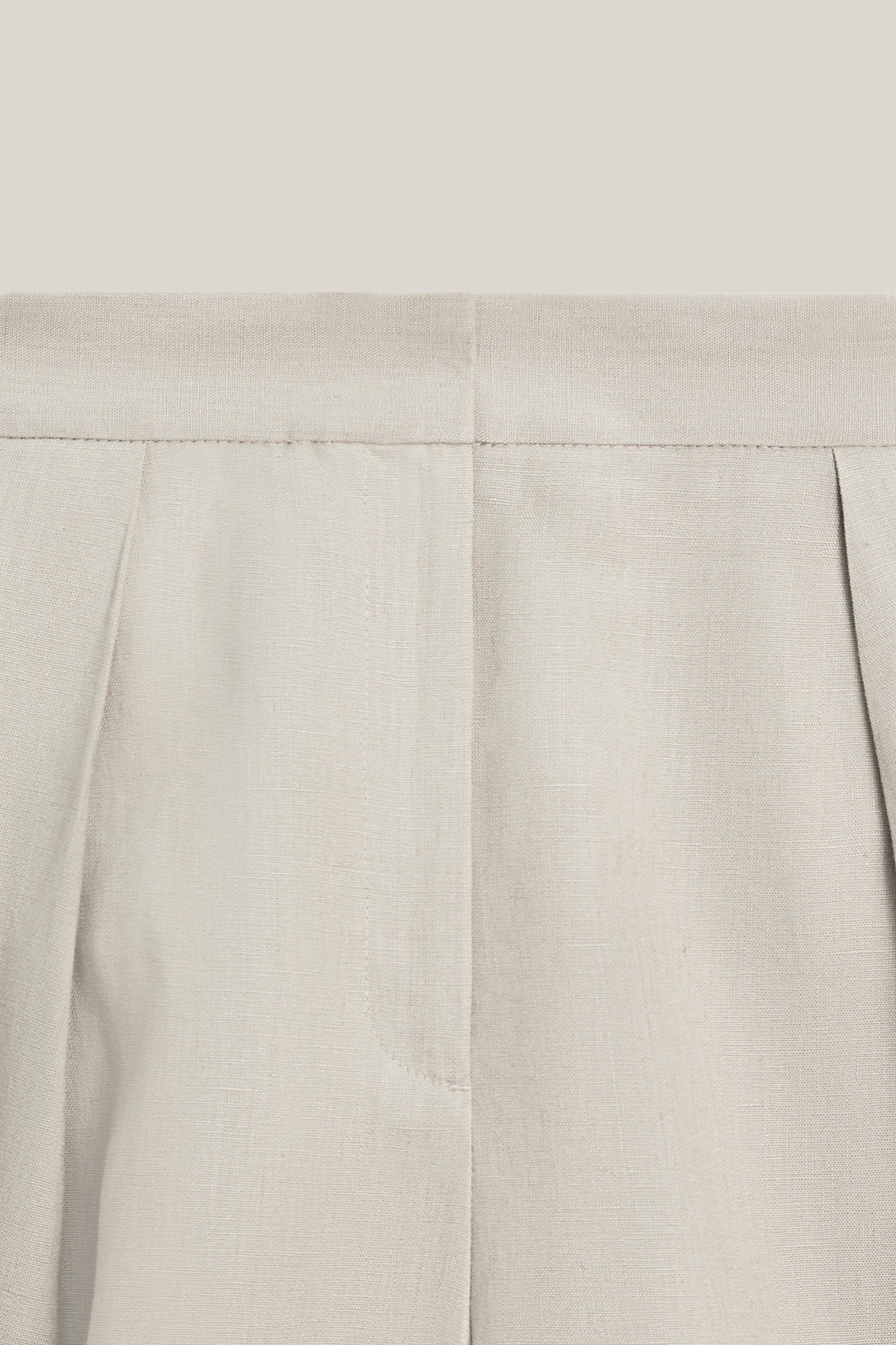 Bermuda larga detalle pinzas lino - LIMITED EDITION