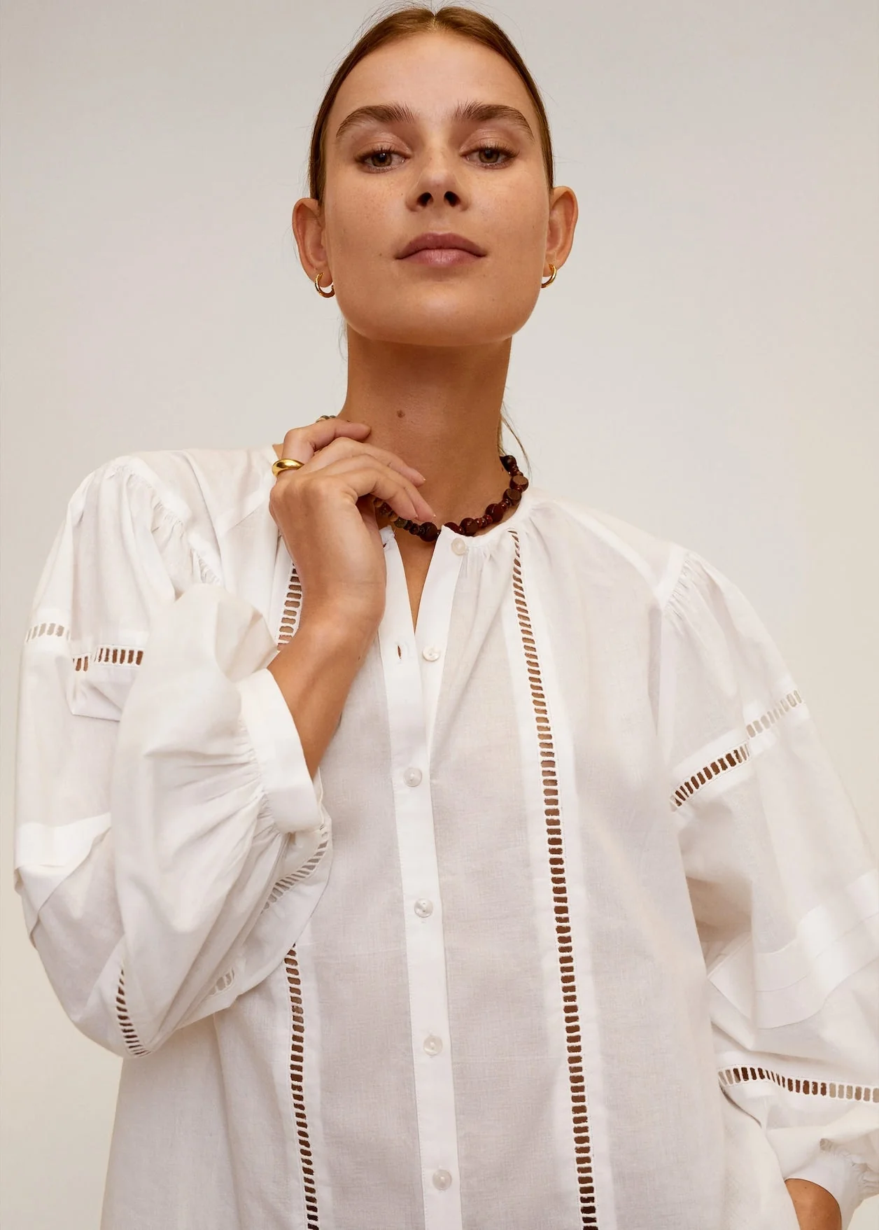 Openwork Detail Blouse