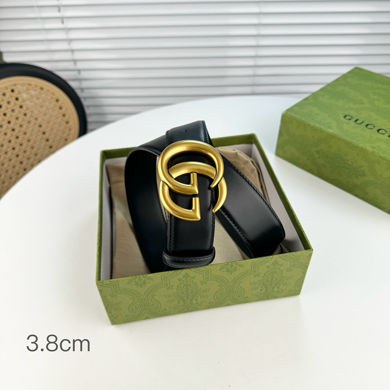 Fashion Top quality Golden Buckle Wide-3.8cm Real Leather Belt PD-862102