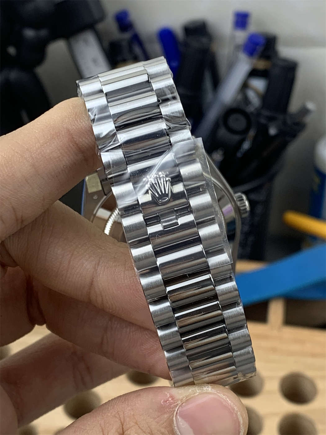 VSF Tungsten Day-Date 40 Olive Green – 228239 White Gold (182g Weighted)