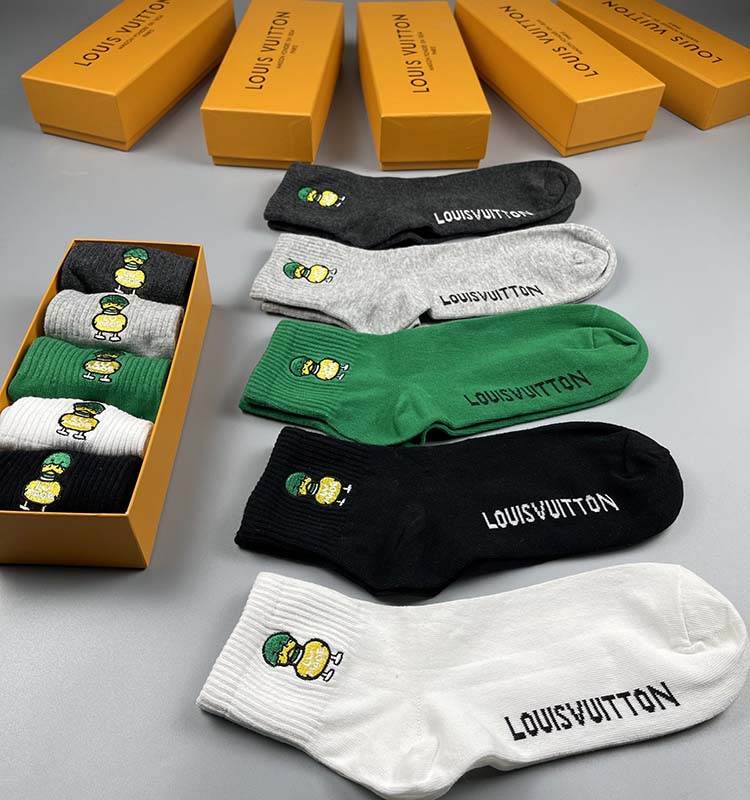 Set of 5 Pairs of Cotton Breathable Crew Socks WZ-924000237