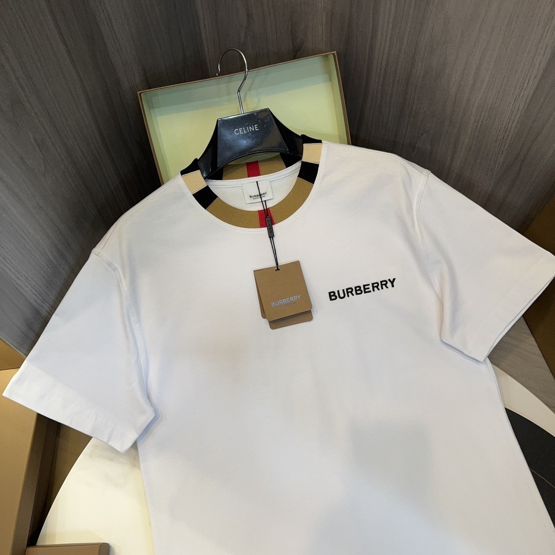 BBR 2024ss latest logo embroidered cotton short-sleeved t-shirt