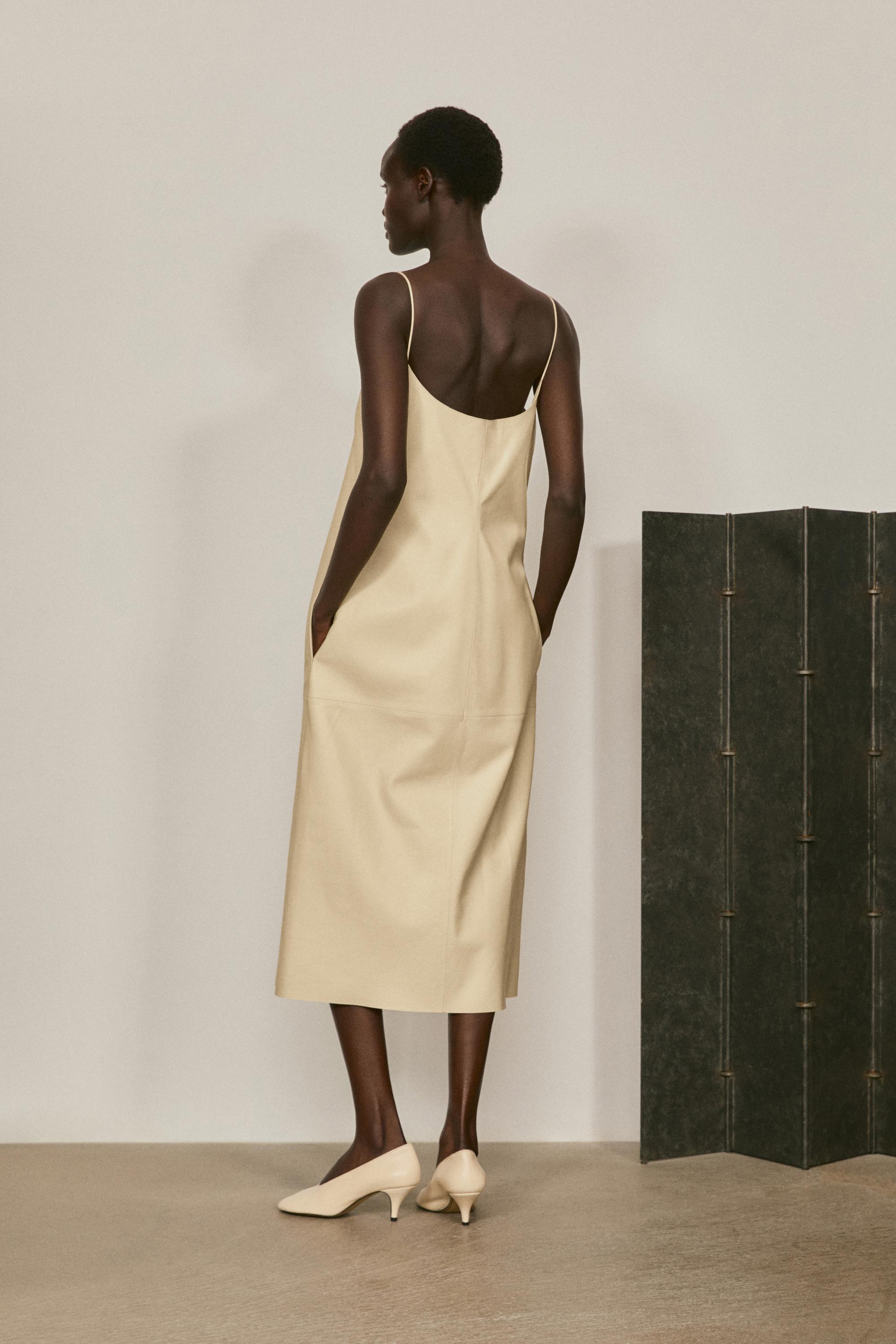 Vestido midi piel napa - LIMITED EDITION