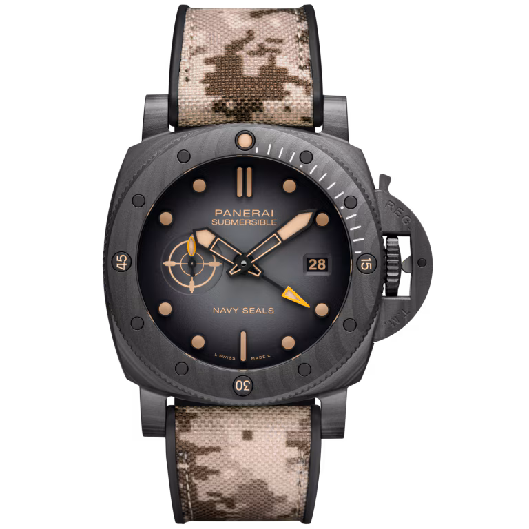 Panerai Submersible QuarantaQuattro GMT Navy SEALs Carbotech™ 44mm PAM01513