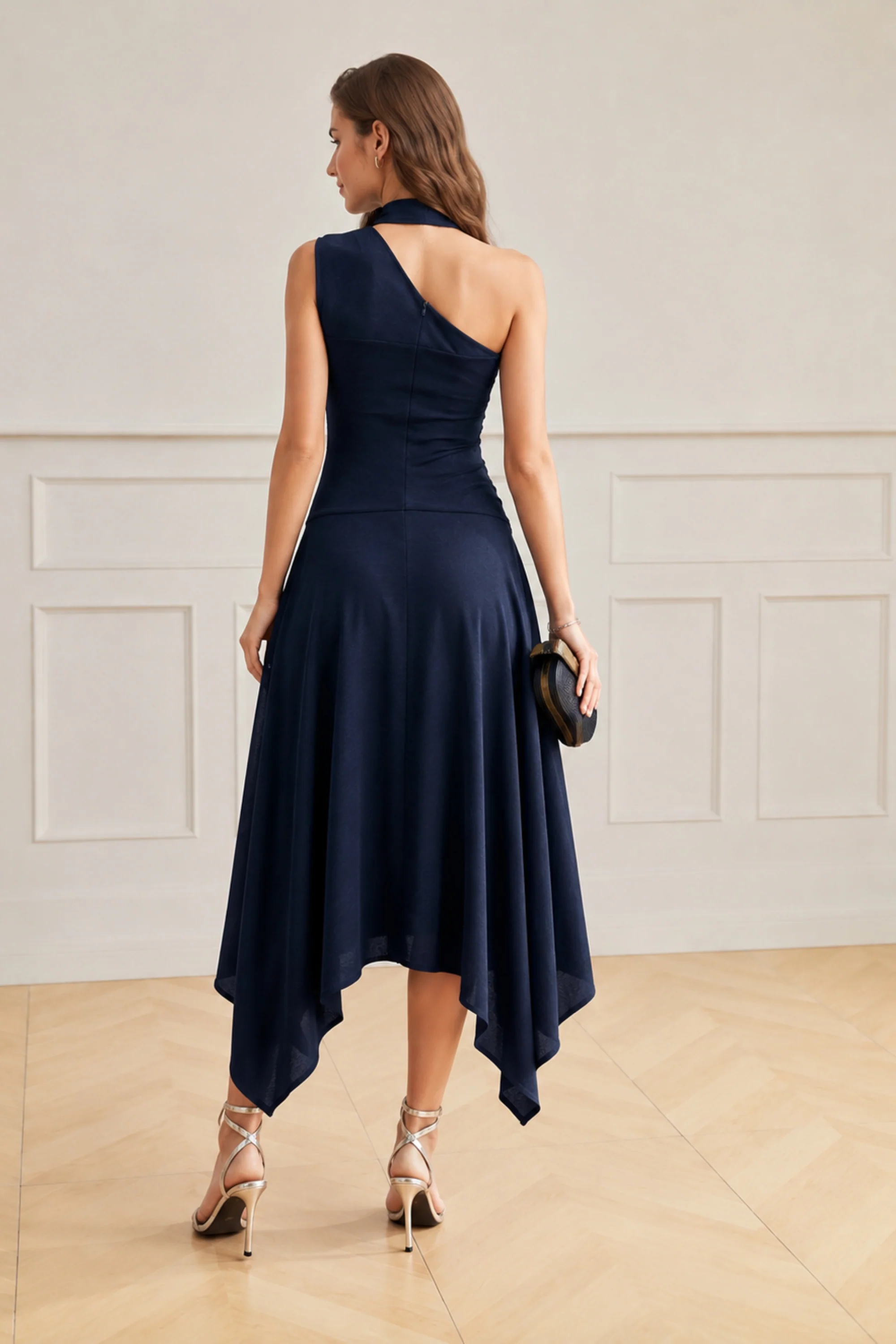 Twilight One-Shoulder Drape Dress