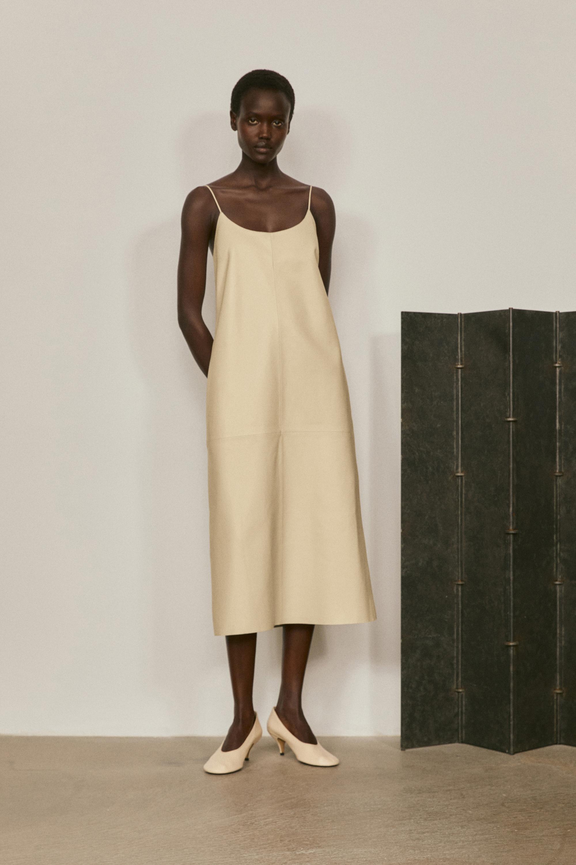 Vestido midi piel napa - LIMITED EDITION