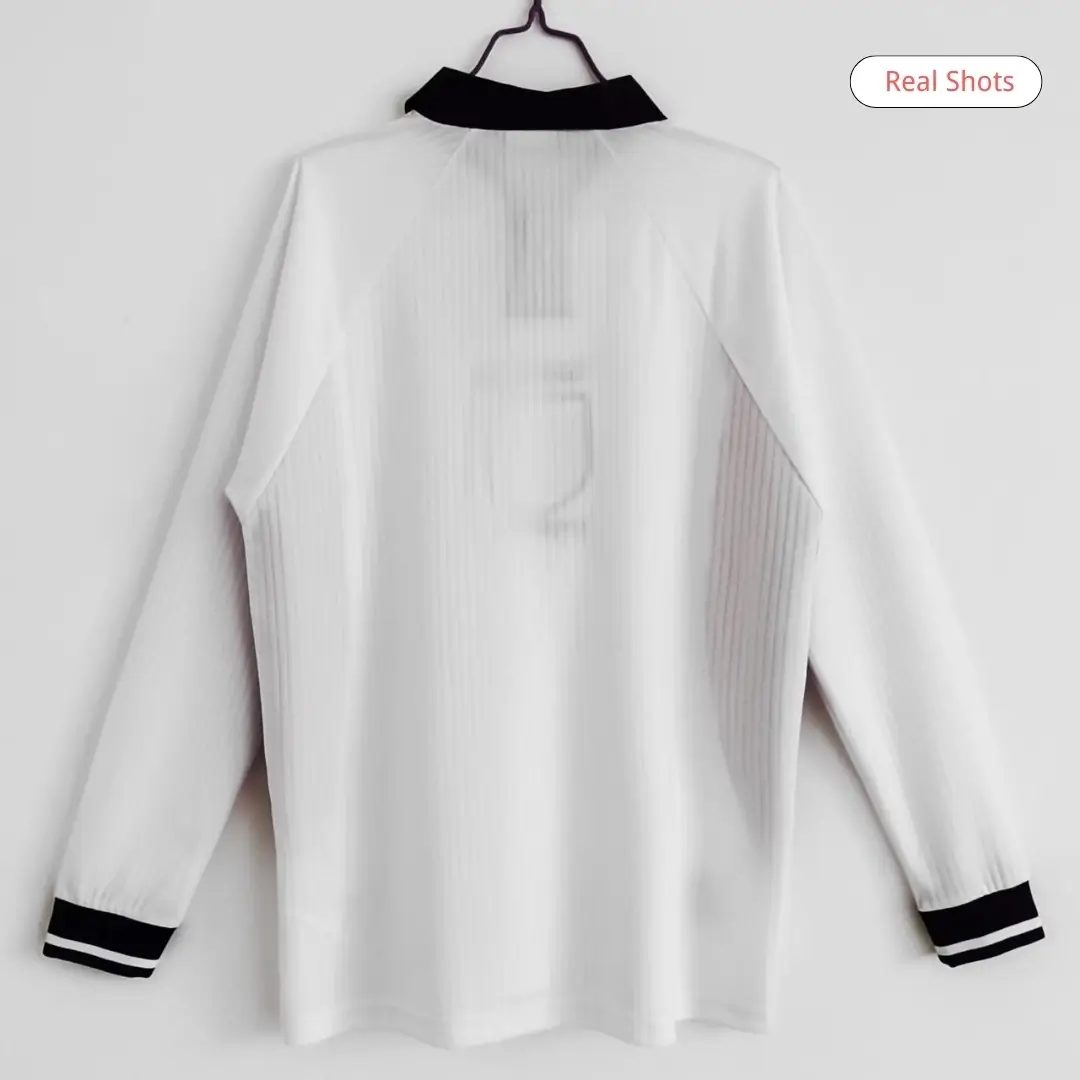 England 1998 Home Long Sleeve Retro Soccer Jersey