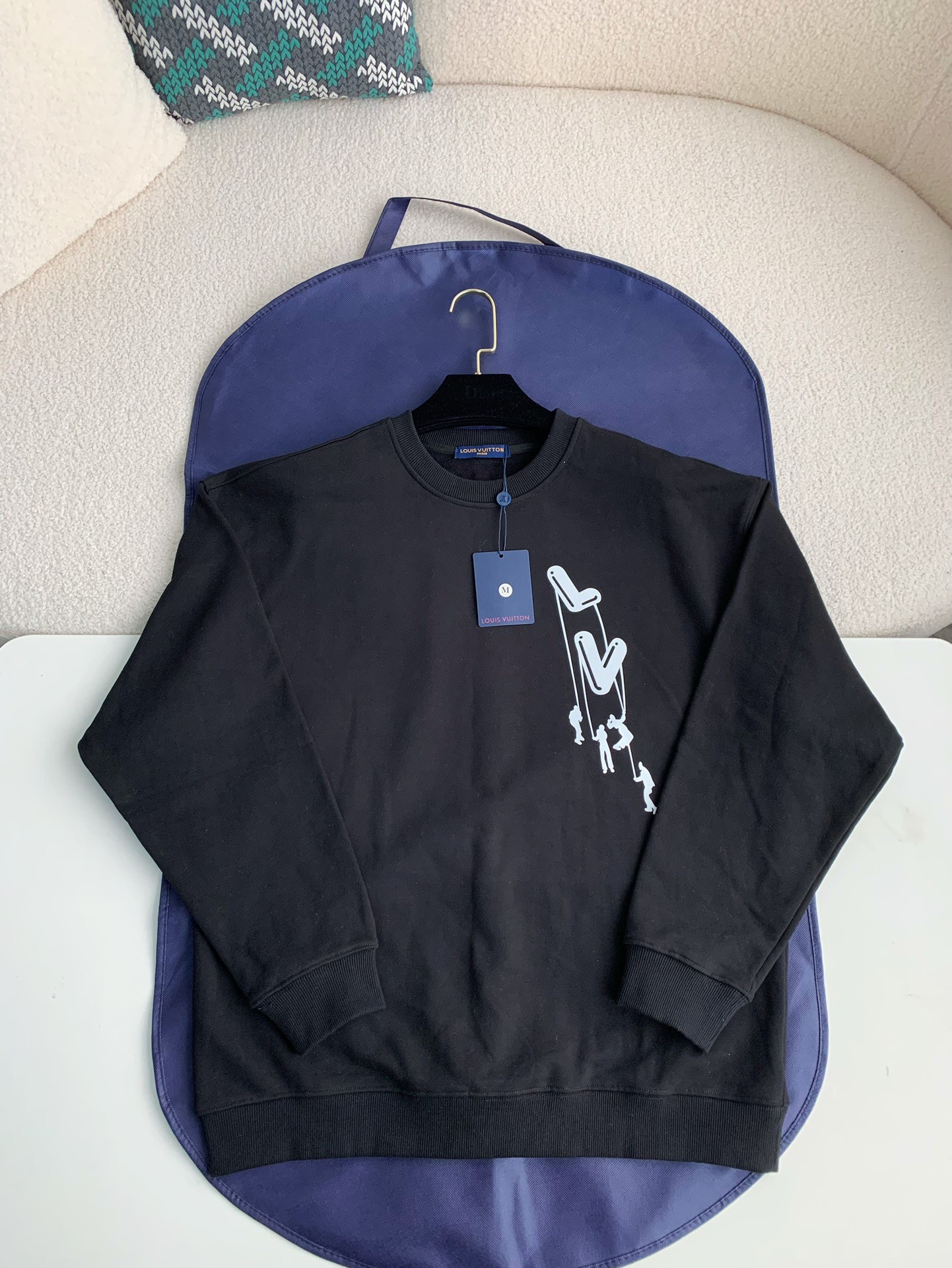 LV LV Star Letters printed t erry long sleeves Hoodie