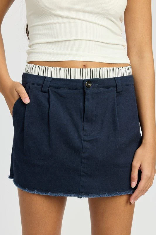 Mid Rise Mini Skirt