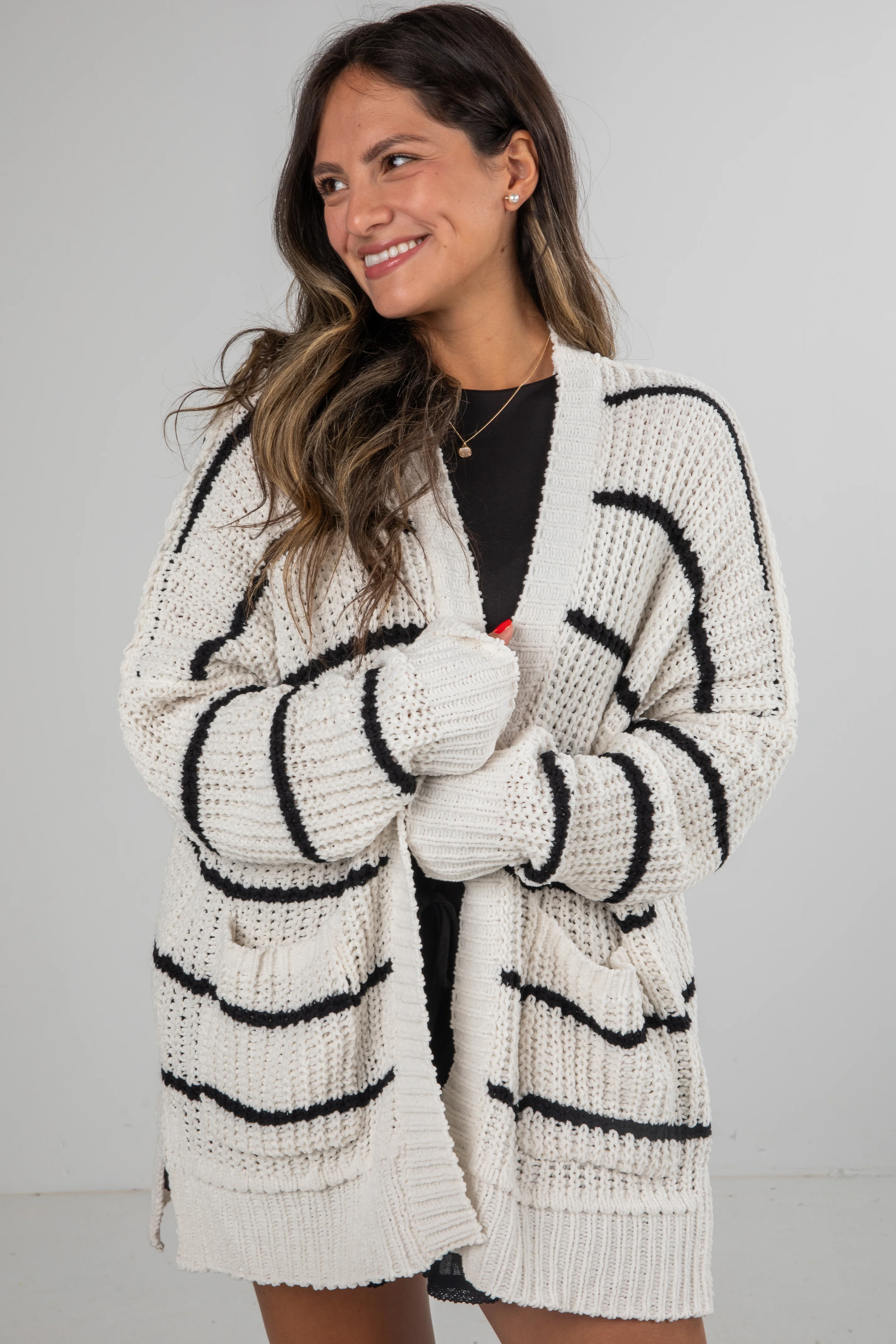 FINAL SALE - Dreaming Of The Day Striped Cardigan