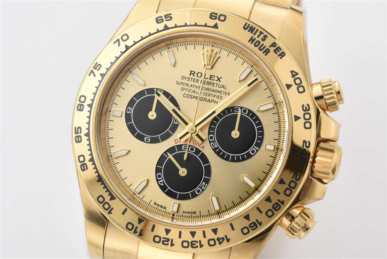 Rolex Daytona 126508 Replica – Clean Factory 18K Yellow Gold Black Dial