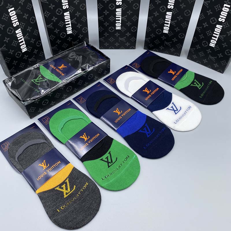 Set of 5 Pairs of Cotton Breathable Ankle Socks WZ-924000233