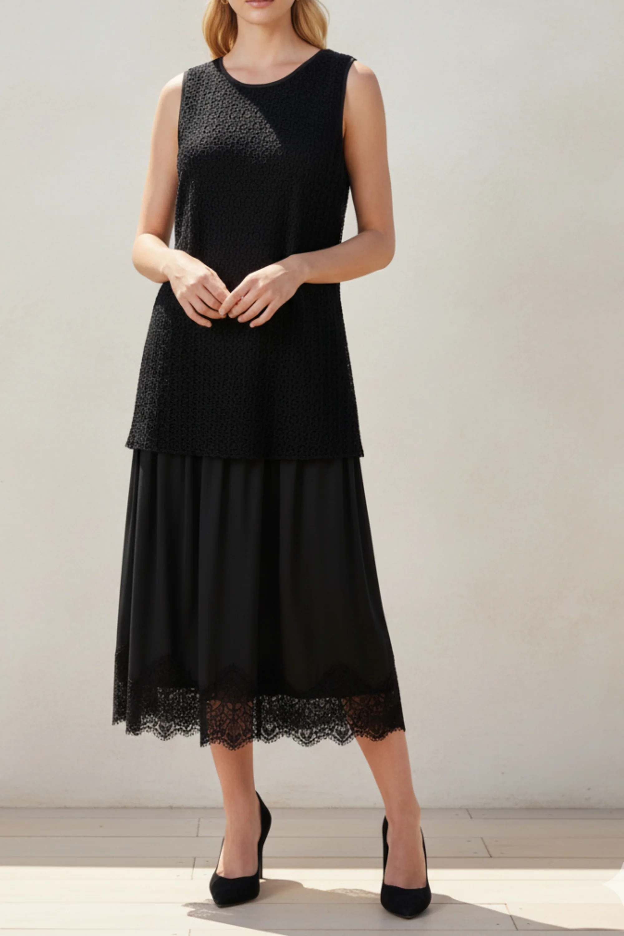 Noah Black Layered Dress