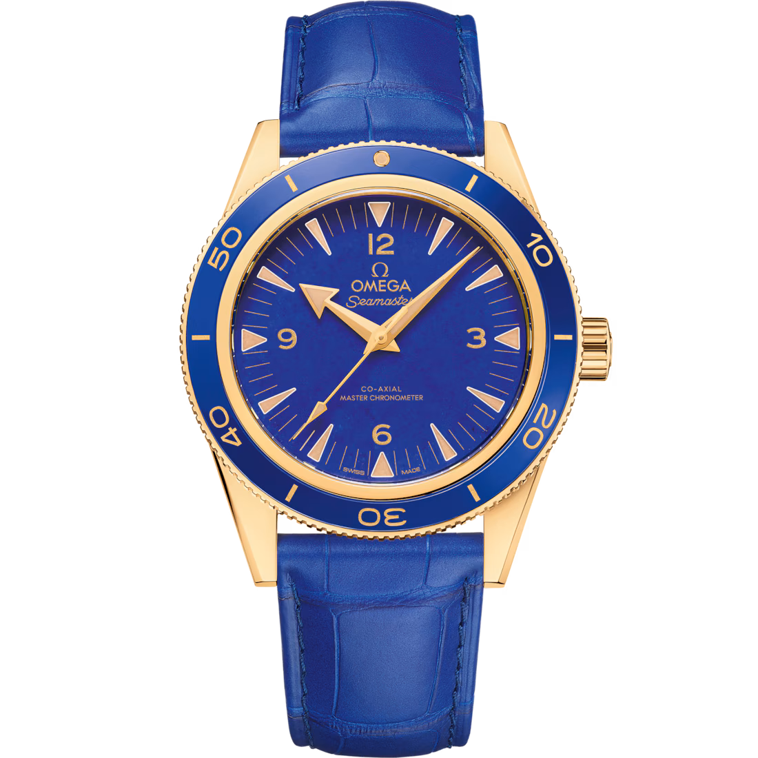 Omega Seamaster 300 41mm Blue Dial 18k Yellow Gold Strap 234.63.41.21.99.002